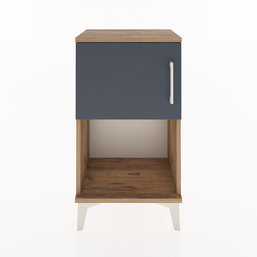 Woodntry Modüler Komodin Raf ve Tek Kapaklı V2 44x30x68 cm Çam - Woodntry