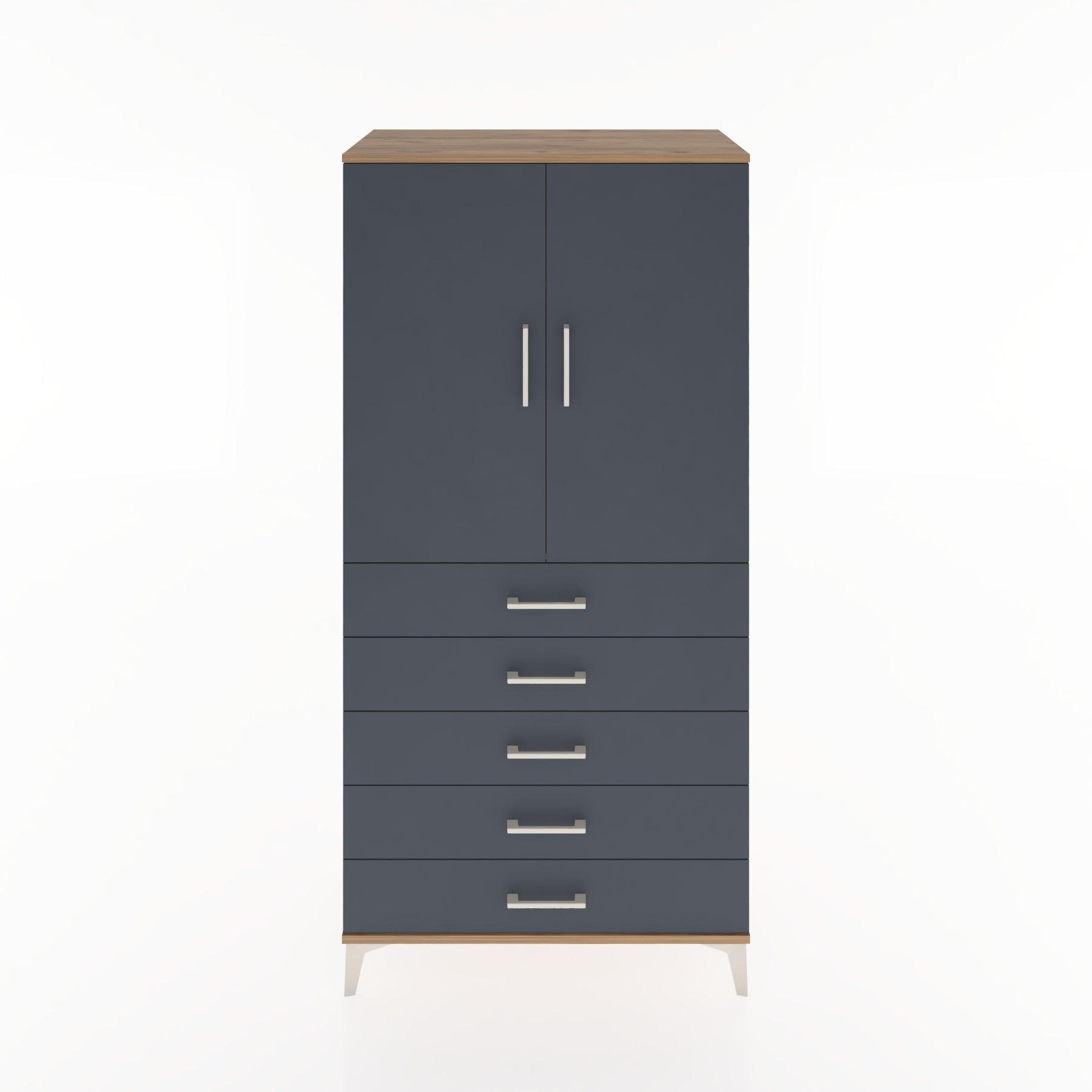 Woodntry Modular Cabinet Pine 88x44x170 cm with Doors and Drawers KC26-3