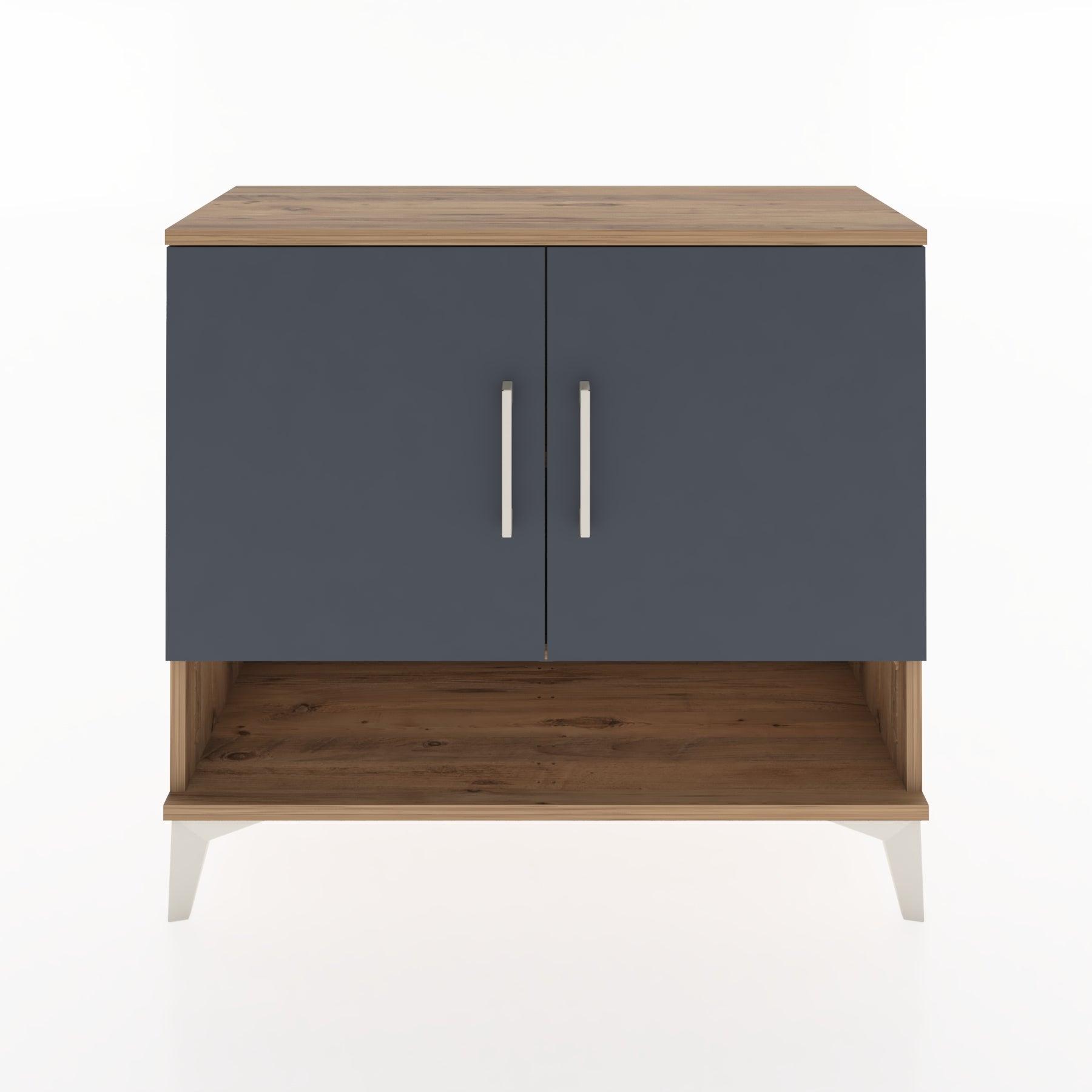 Woodntry Modüler Şifonyer İki Kapak ve Raflı V1 88x30x68 cm Çam - Woodntry