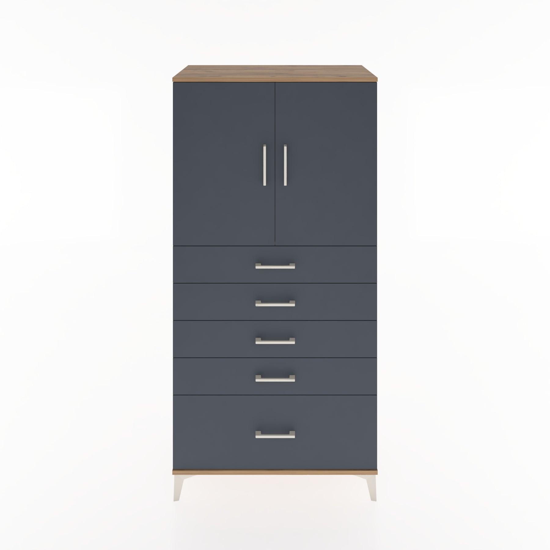 Woodntry Modular Cabinet Pine 88x44x170 cm with Doors and Drawers KC12-3
