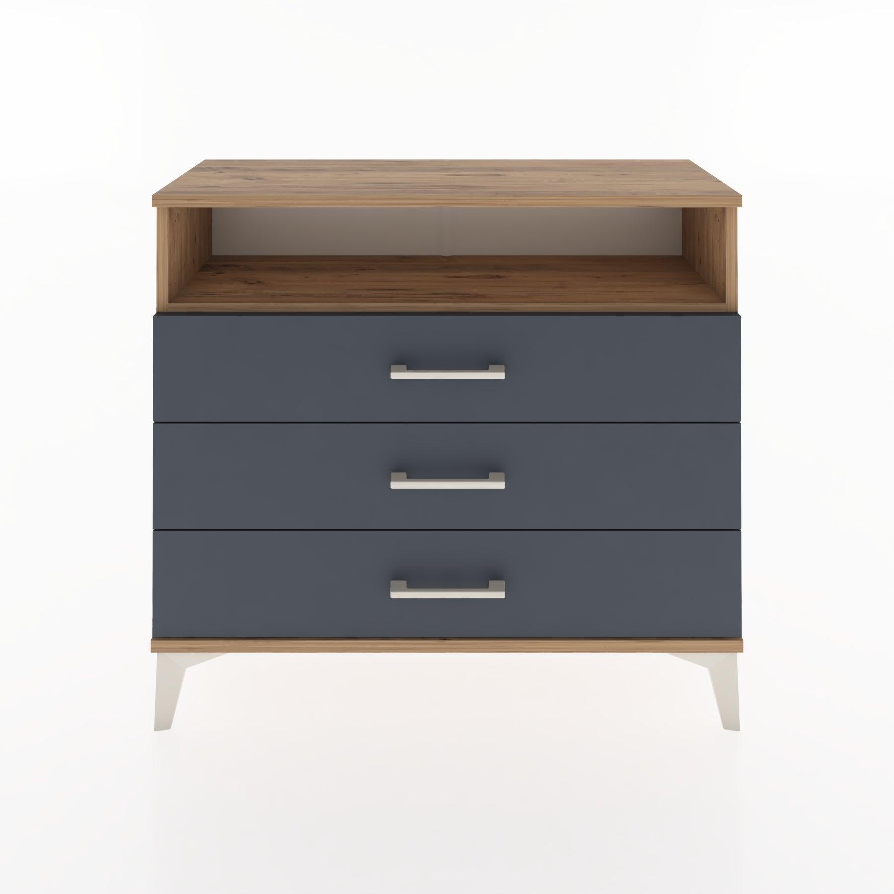 Woodntry Modüler Şifonyer Üç Çekmeceli V2 88x30x68 cm Çam - Woodntry