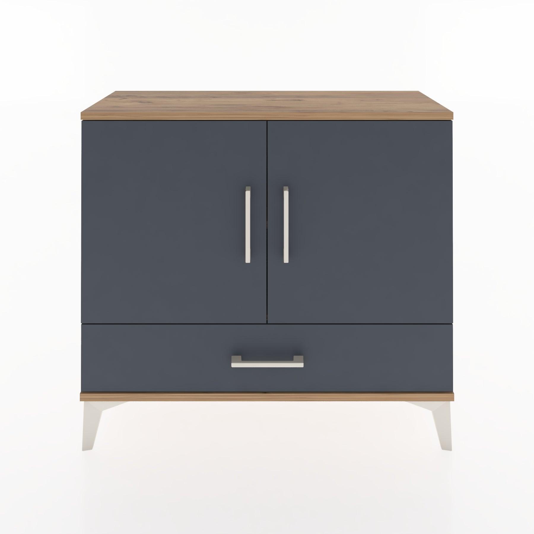 Woodntry Modüler Şifonyer Kapak ve Çekmeceli V1 88x30x68 cm Çam - Woodntry