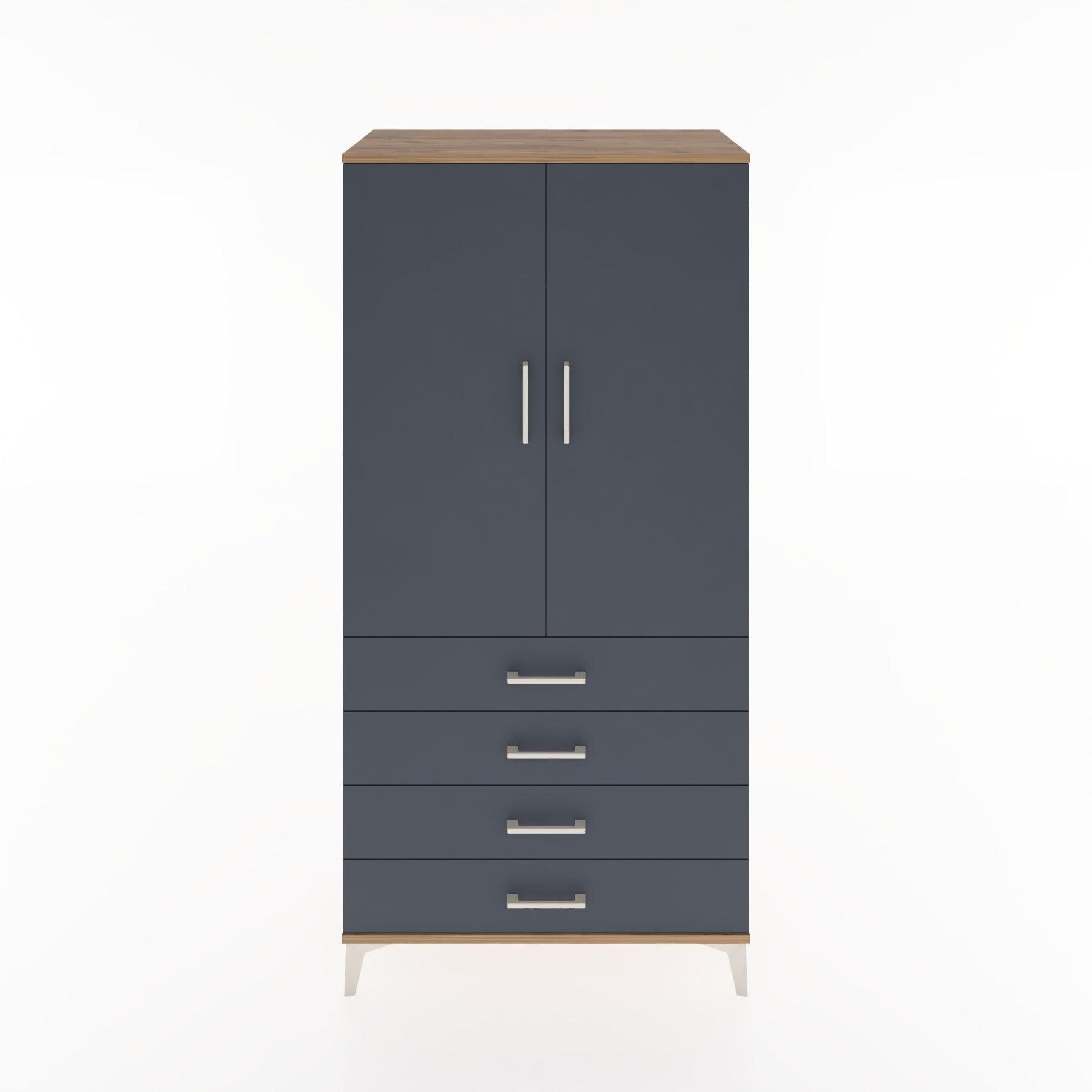 Woodntry Modular Cabinet Pine 88x44x170 cm with Doors and Drawers KC27-3