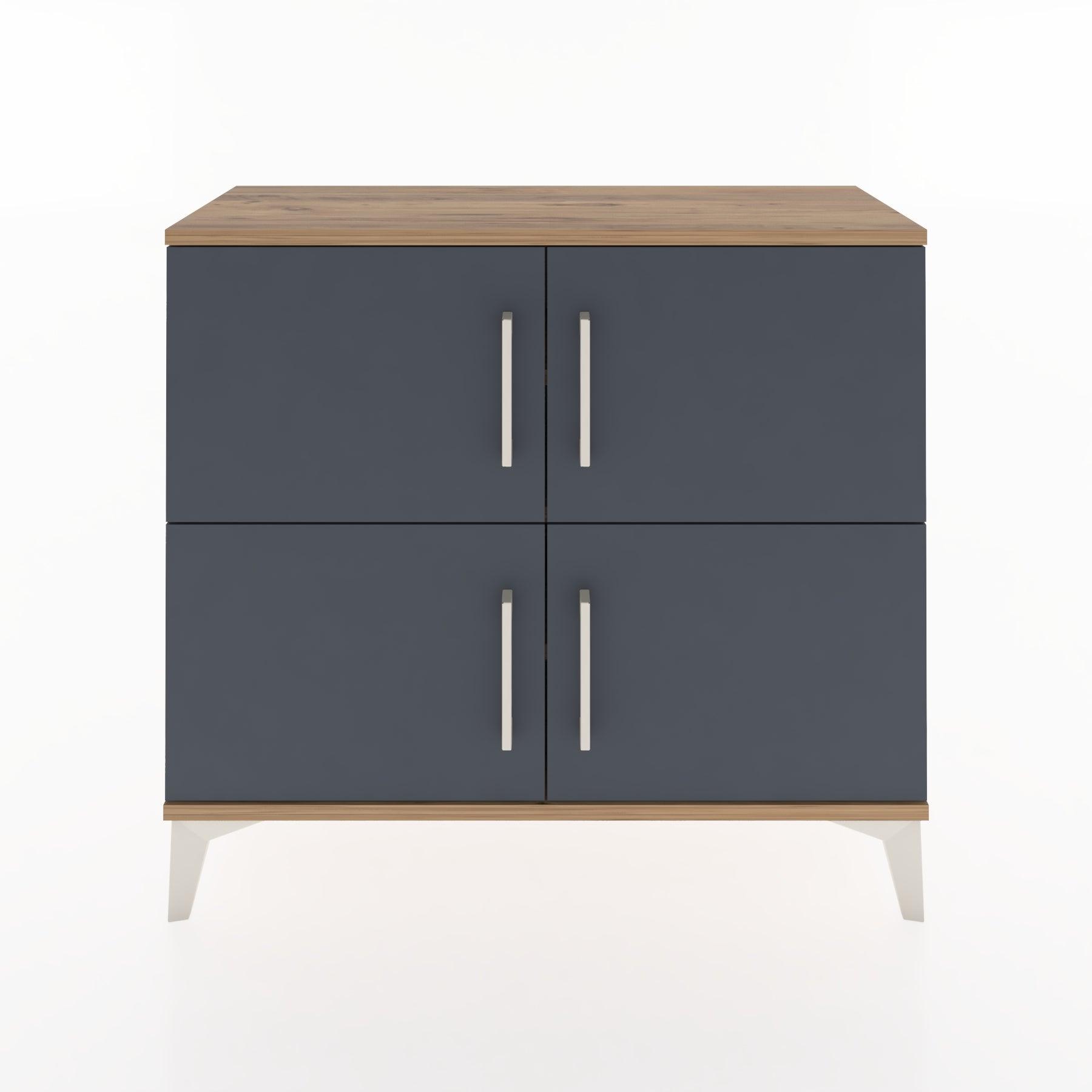 Woodntry Modüler Şifonyer Dört Kapaklı 88x30x68 cm Çam - Woodntry