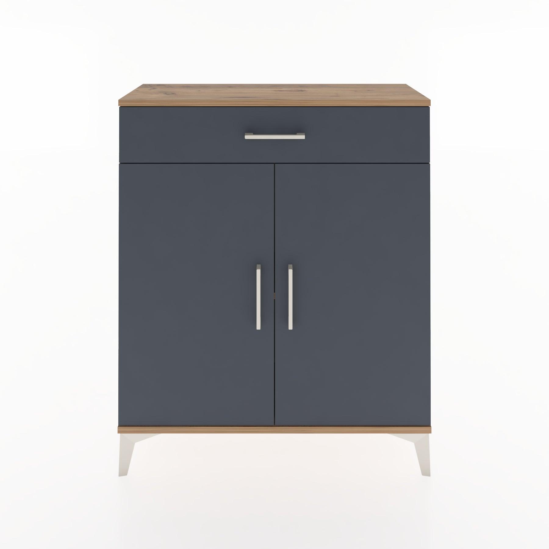 Woodntry Modüler Şifonyer Çam 88x30x94 cm Kapaklı ve Çekmeceli KC1-3