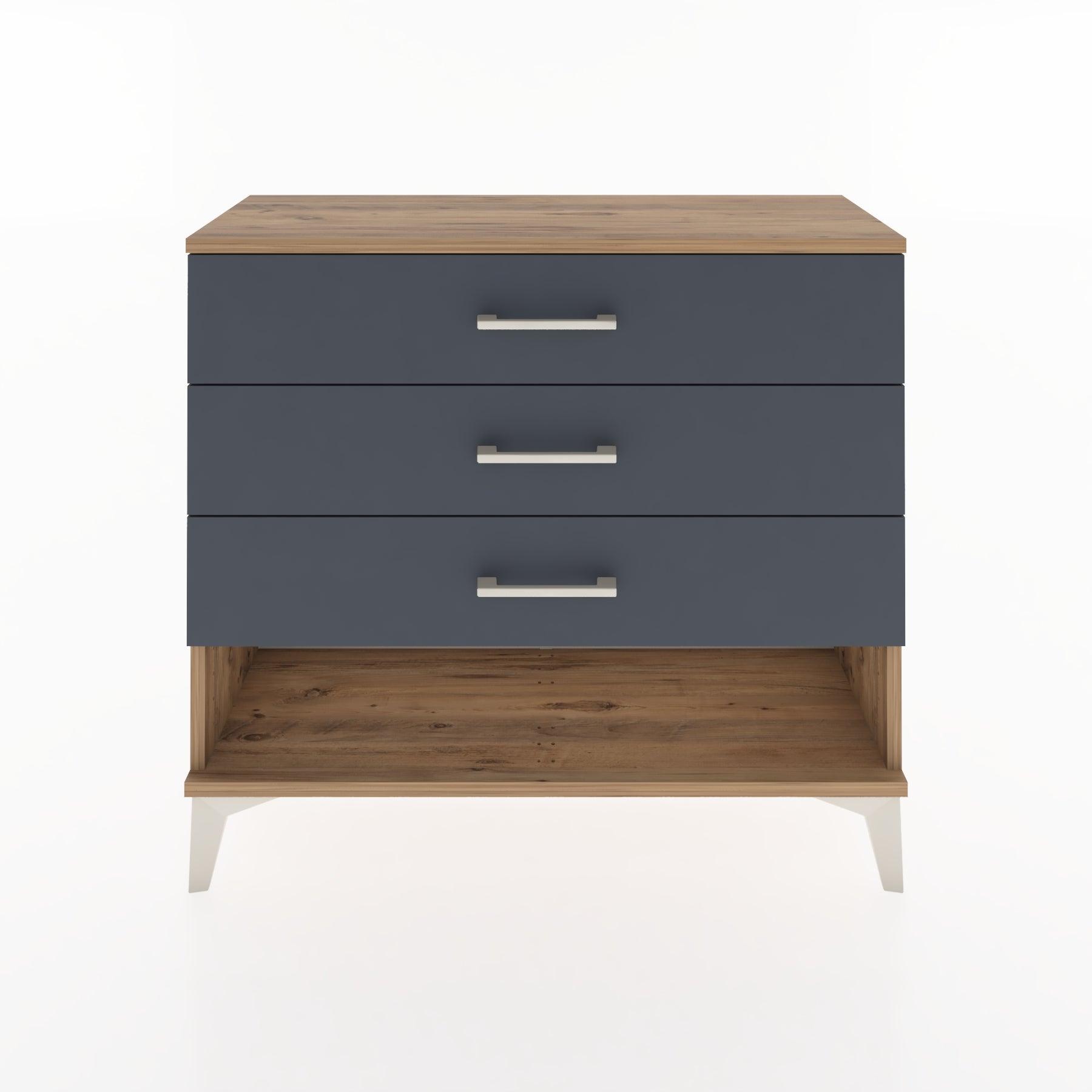 Woodntry Modüler Şifonyer Üç Çekmeceli V1 88x30x68 cm Çam - Woodntry