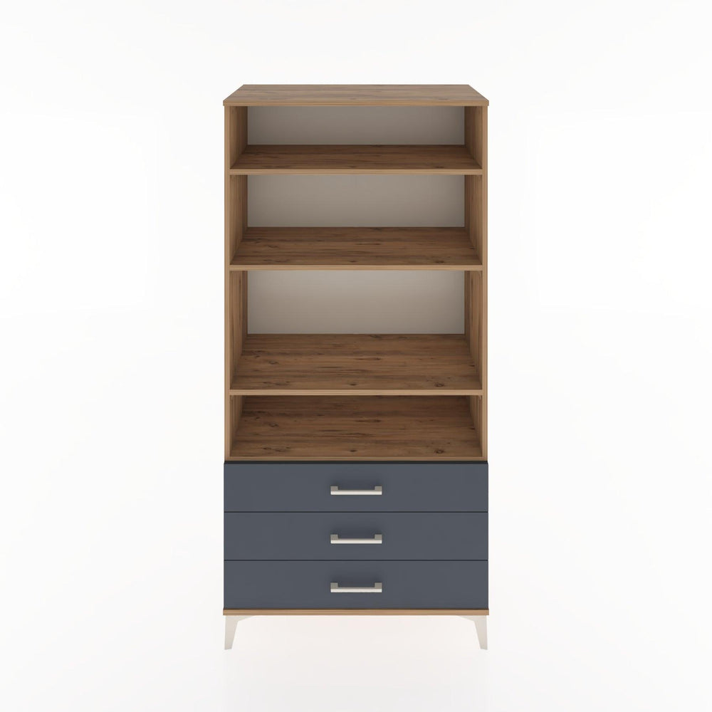 Woodntry Modüler Dolap Çam 88x44x170 cm Çekmeceli ve Raflı CR37-3