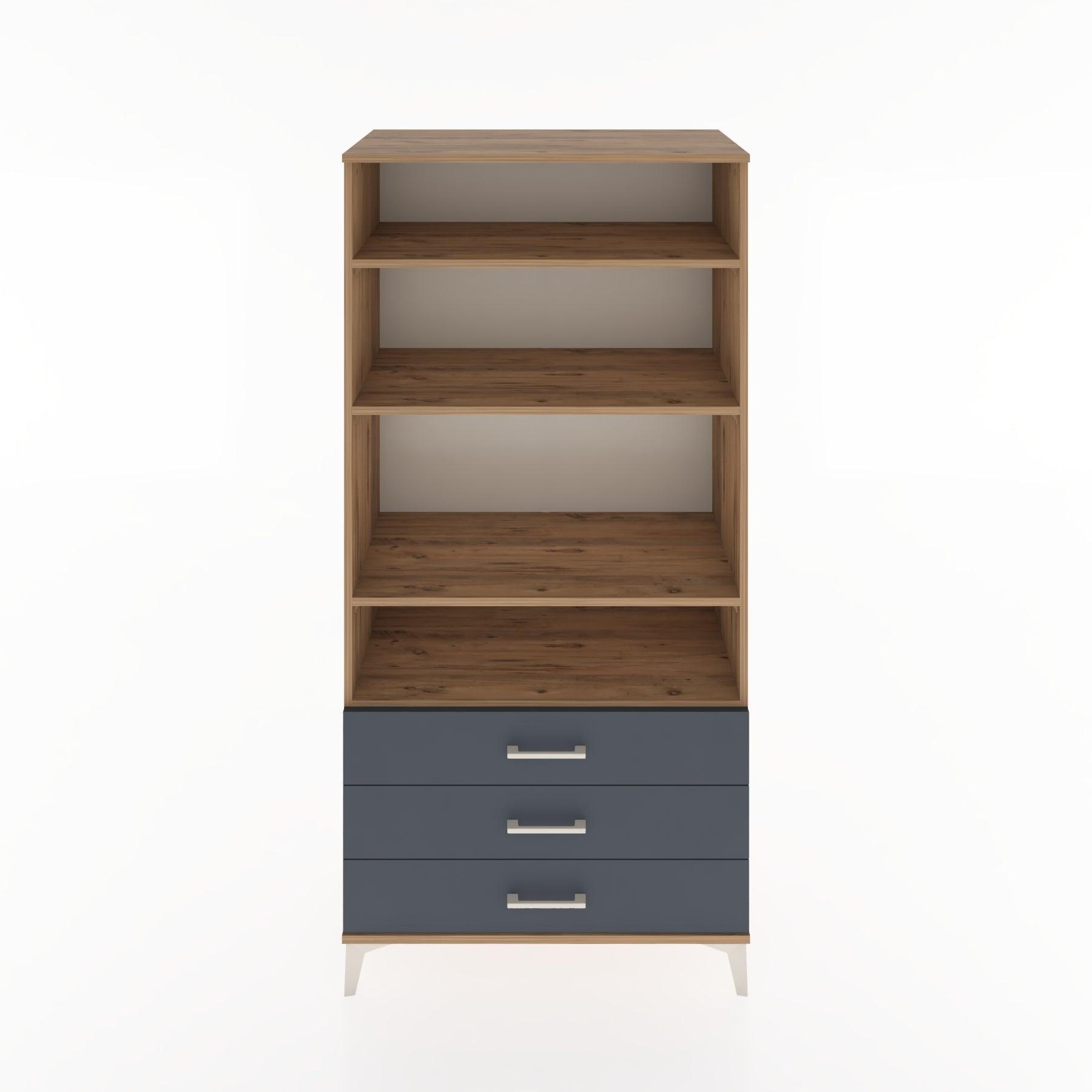 Woodntry Modular Cabinet Pine 88x44x170 cm with Drawers and Shelves CR37-3