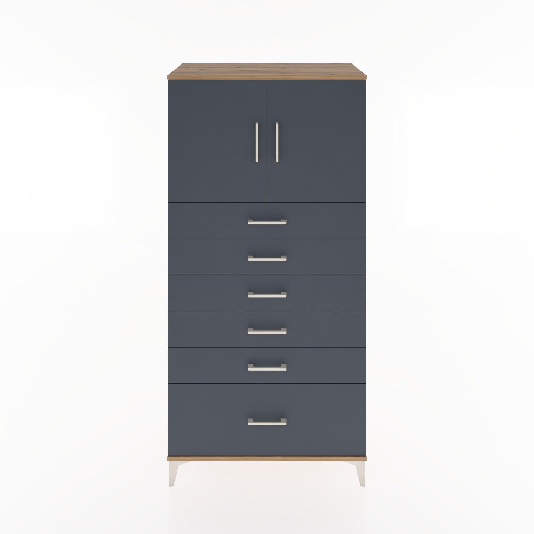 Woodntry Modular Cabinet Pine 88x44x170 cm with Doors and Drawers KC11-3