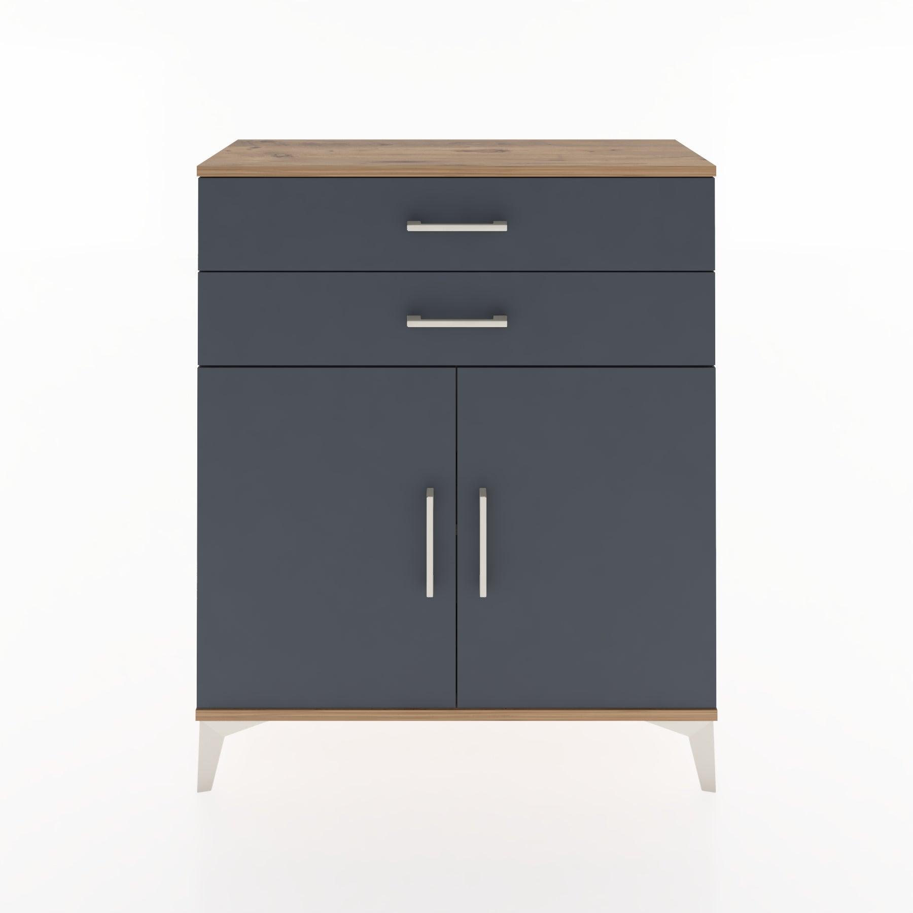 Woodntry Modüler Şifonyer Çam 88x30x94 cm Kapaklı ve Çekmeceli KC3-3