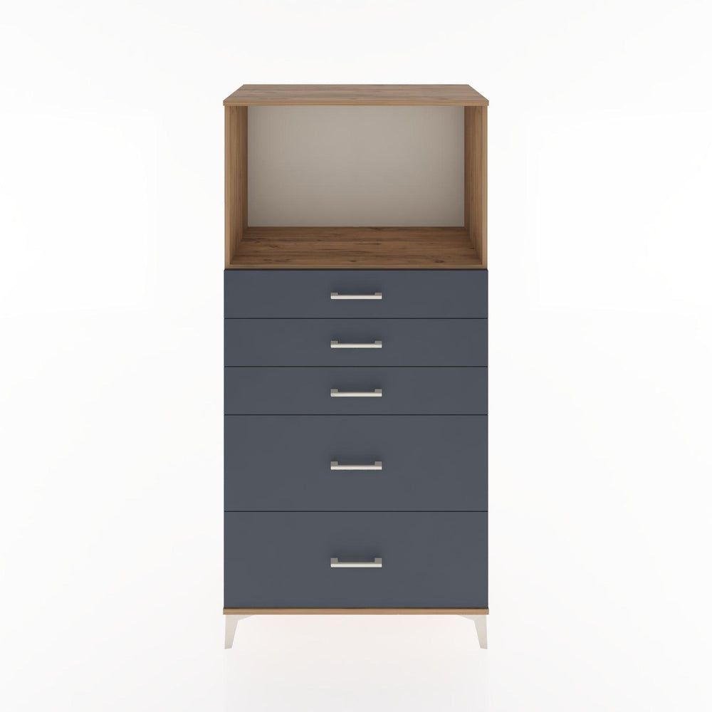 Woodntry Modüler Dolap Çam 88x44x170 cm Çekmeceli ve Raflı CR46-3