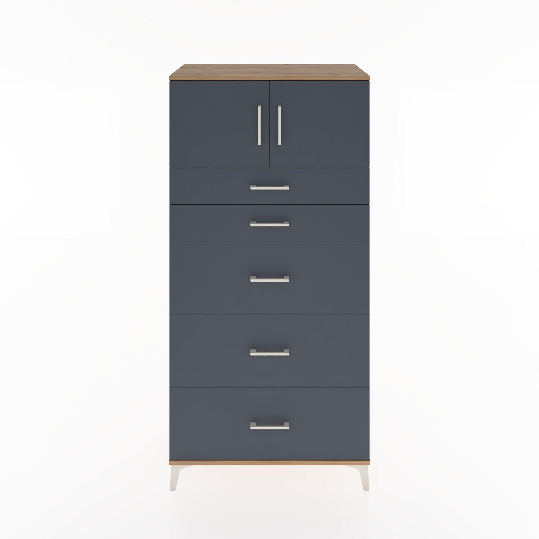 Woodntry Modular Cabinet Pine 88x44x170 cm with Doors and Drawers KC22-3