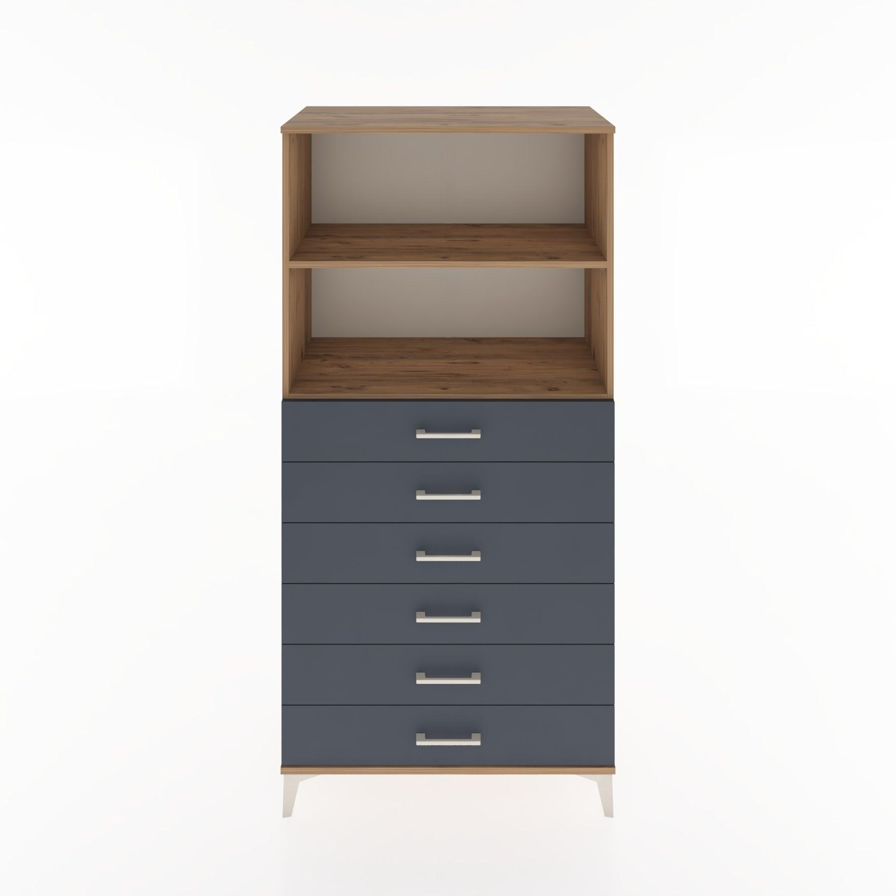 Woodntry Modular Cabinet Pine 88x44x170 cm with Drawers and Shelves CR34-3