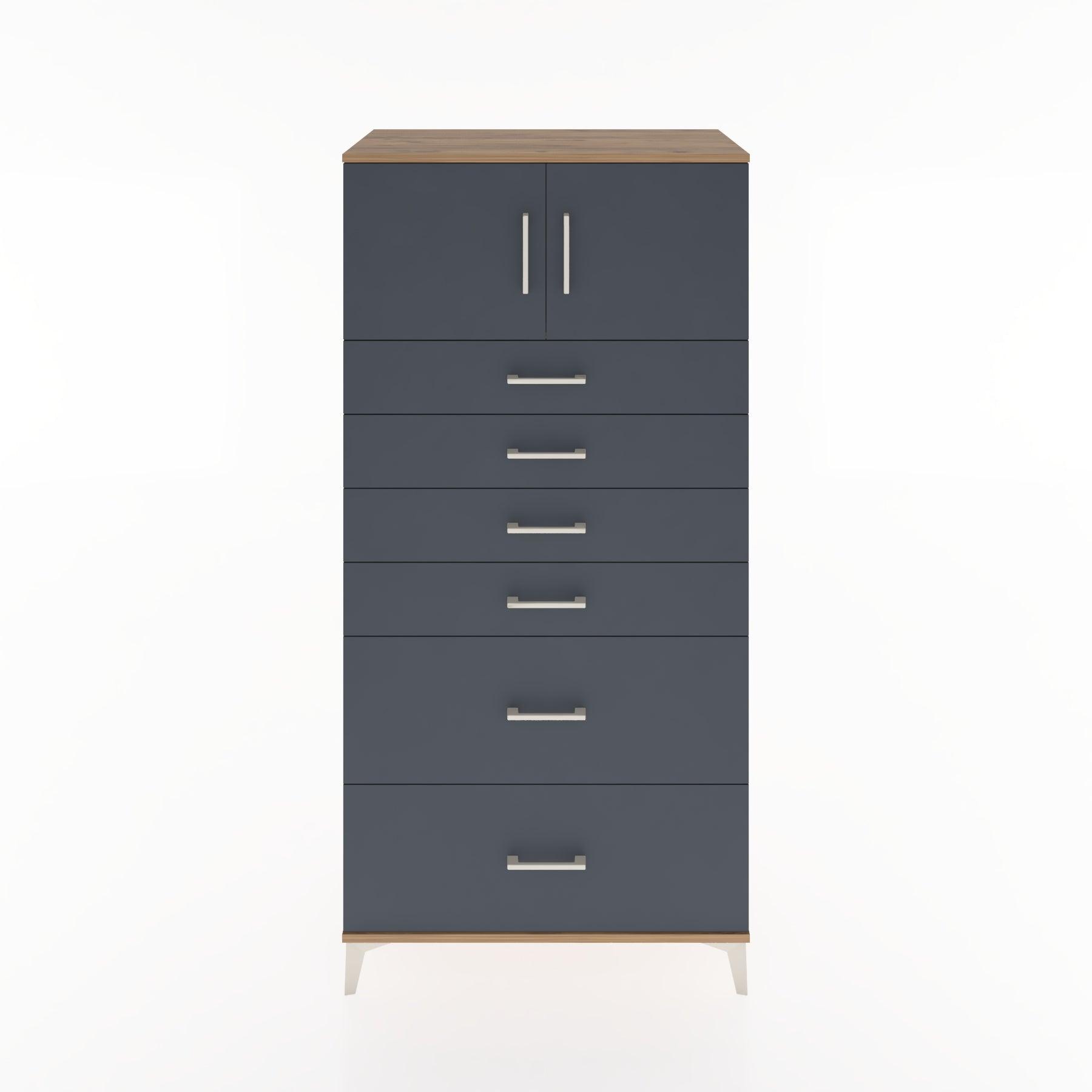 Woodntry Modular Cabinet Pine 88x44x170 cm with Doors and Drawers KC17-3