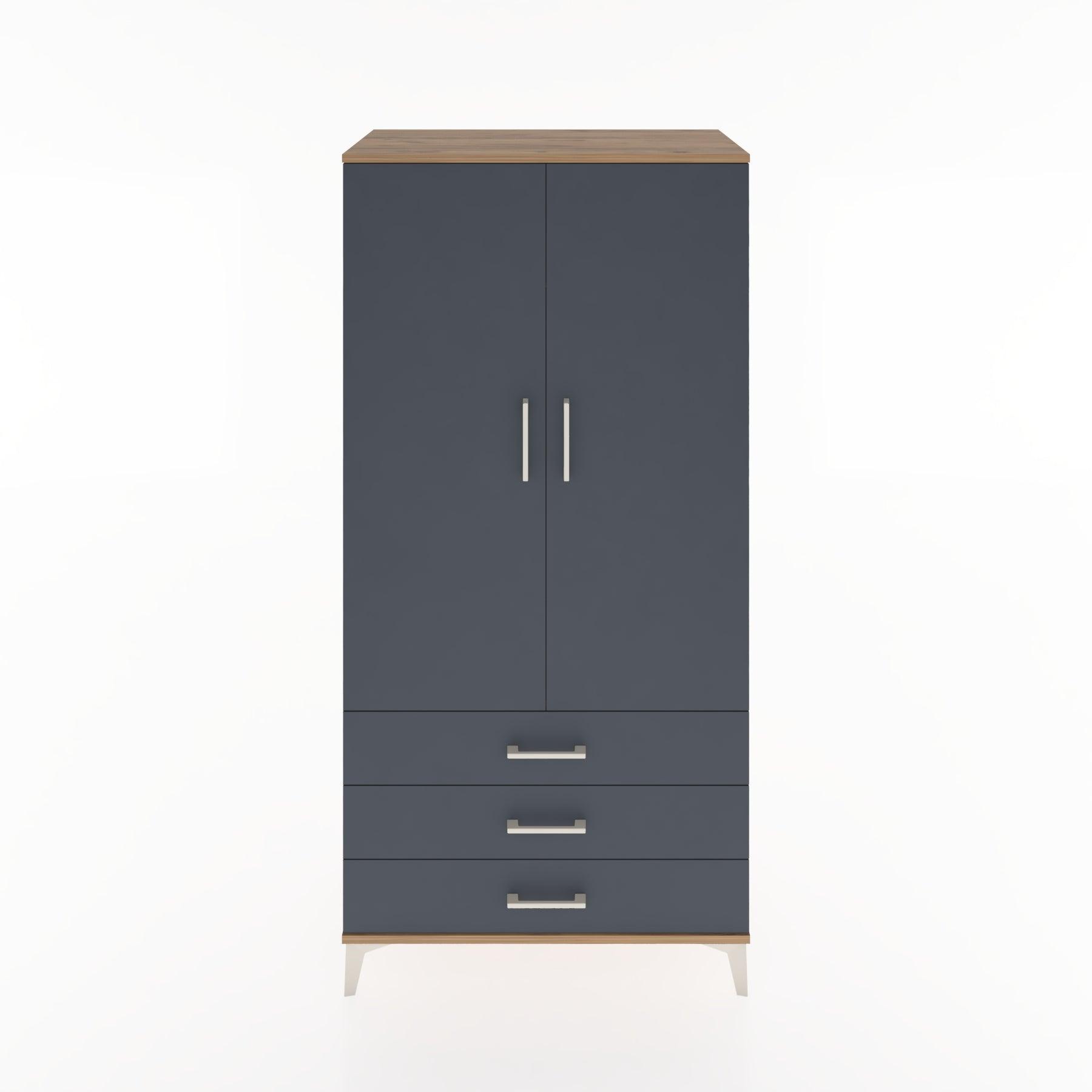 Woodntry Modular Cabinet Pine 88x44x170 cm with Doors and Drawers KC28-3