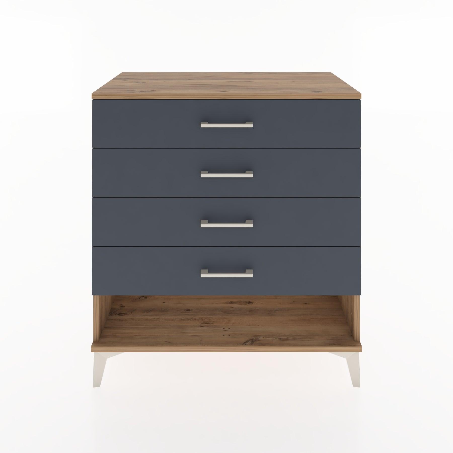 Woodntry Modular Dresser Pine 88x44x84 cm with Drawers and Shelves CR10-3
