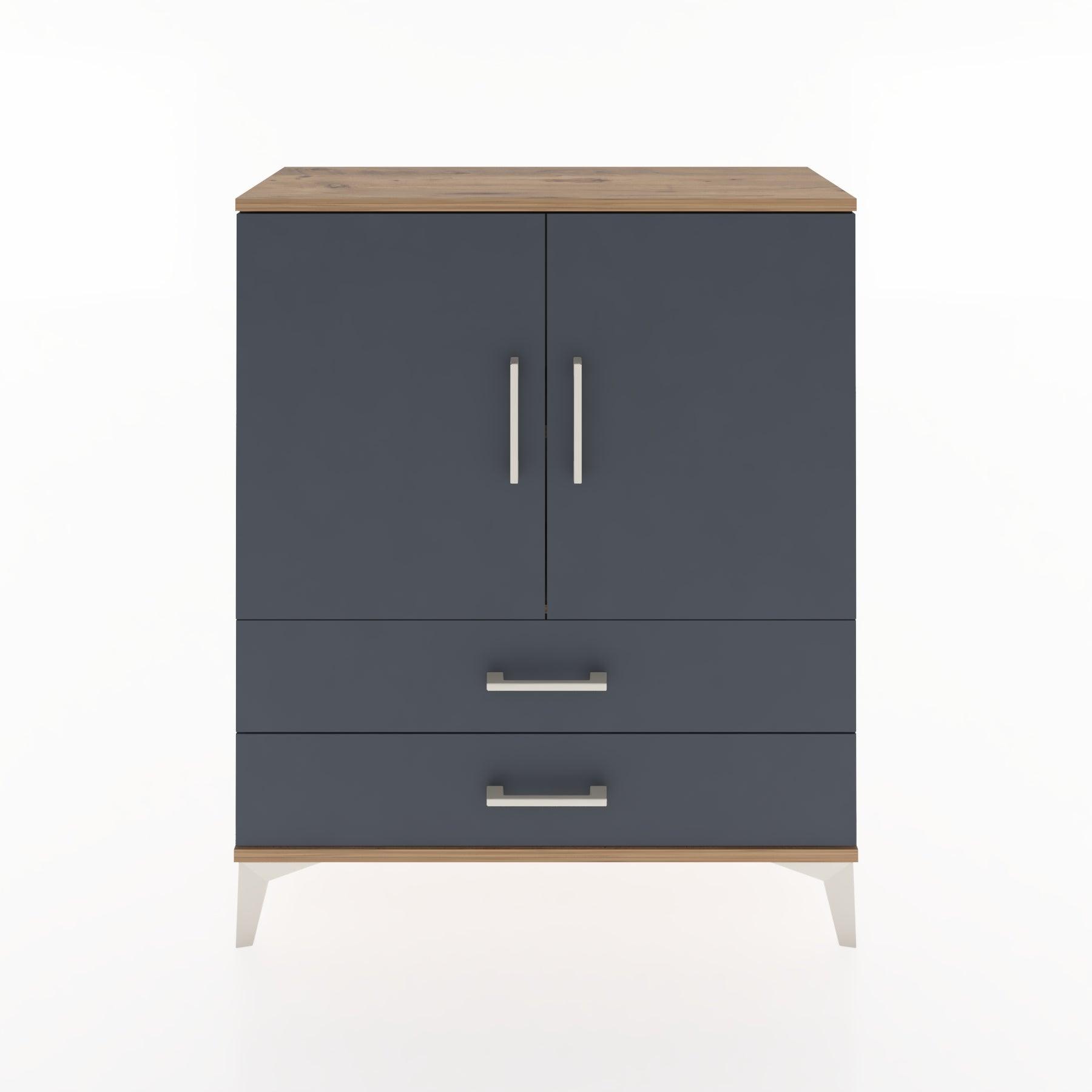 Woodntry Modüler Şifonyer Çam 88x30x94 cm Kapaklı ve Çekmeceli KC6-3