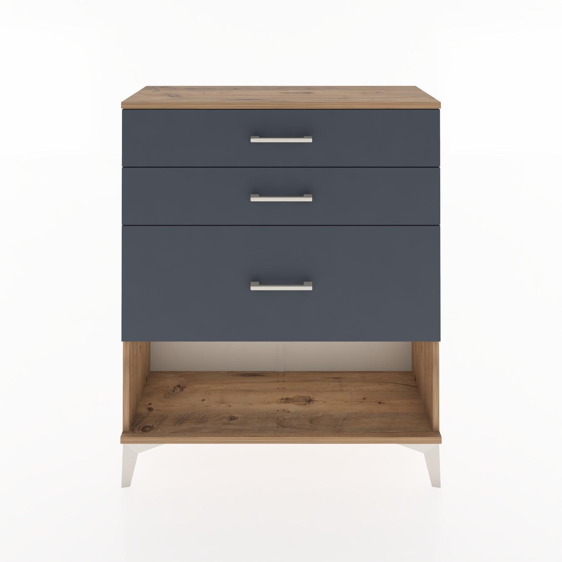 Woodntry Modular Dresser Pine 88x30x94 cm with Drawers and Shelves CR15-3