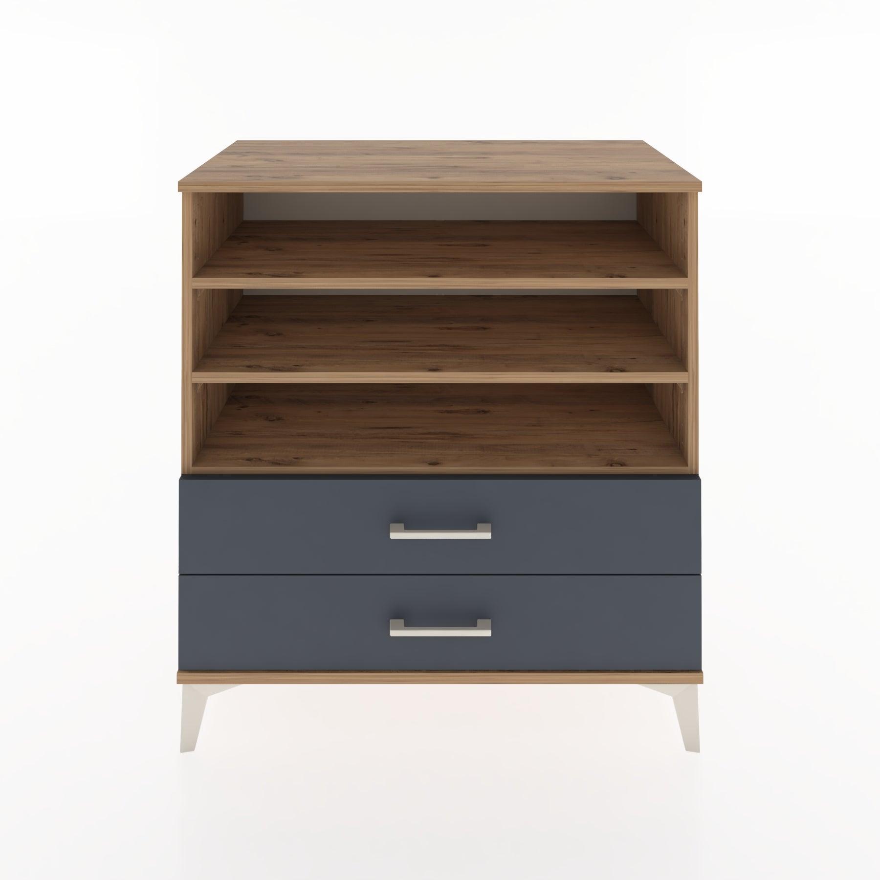 Woodntry Modular Dresser Pine 88x44x84 cm with Drawers and Shelves CR15-3