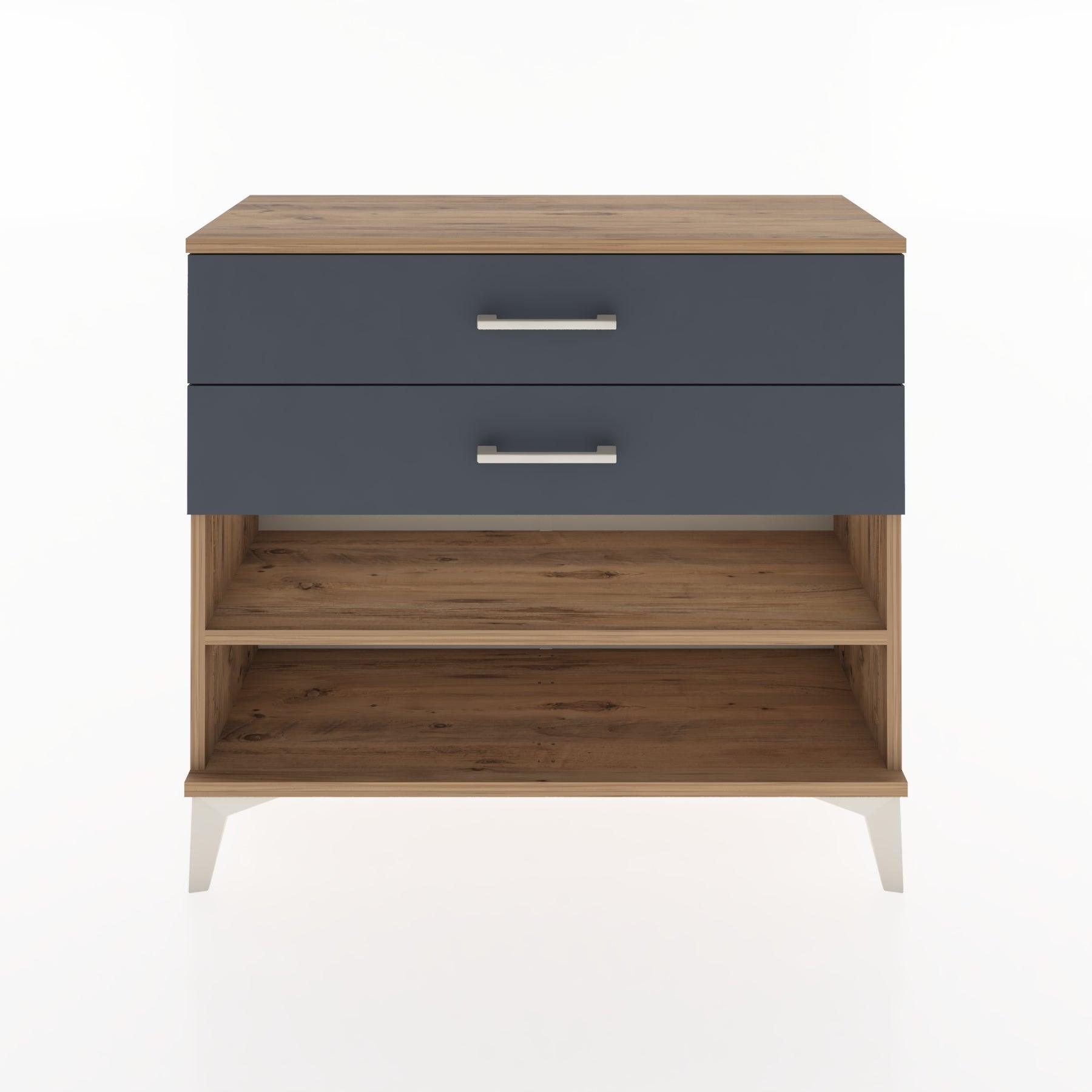 Woodntry Modüler Şifonyer İki Çekmeceli V1 88x30x68 cm Çam - Woodntry