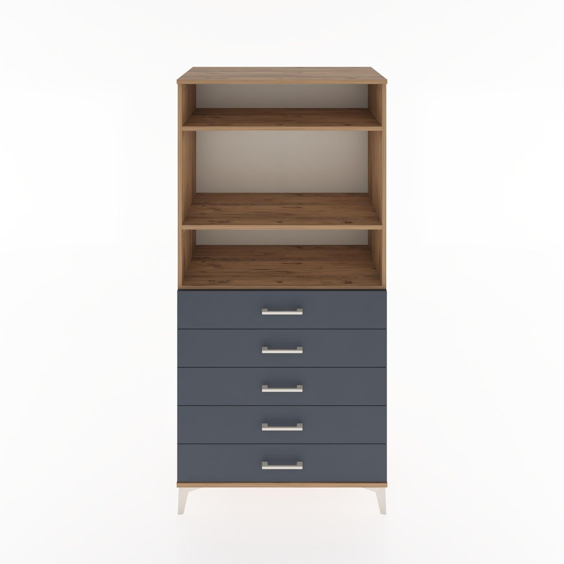 Woodntry Modular Cabinet Pine 88x44x170 cm with Drawers and Shelves CR35-3