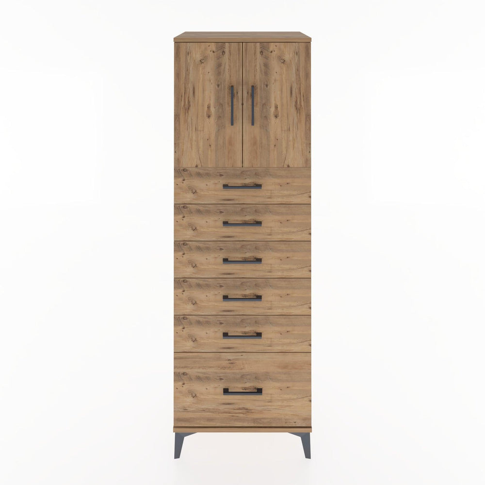 Woodntry Modular Cabinet Pine 60x44x170 cm with Doors and Drawers KC11-3