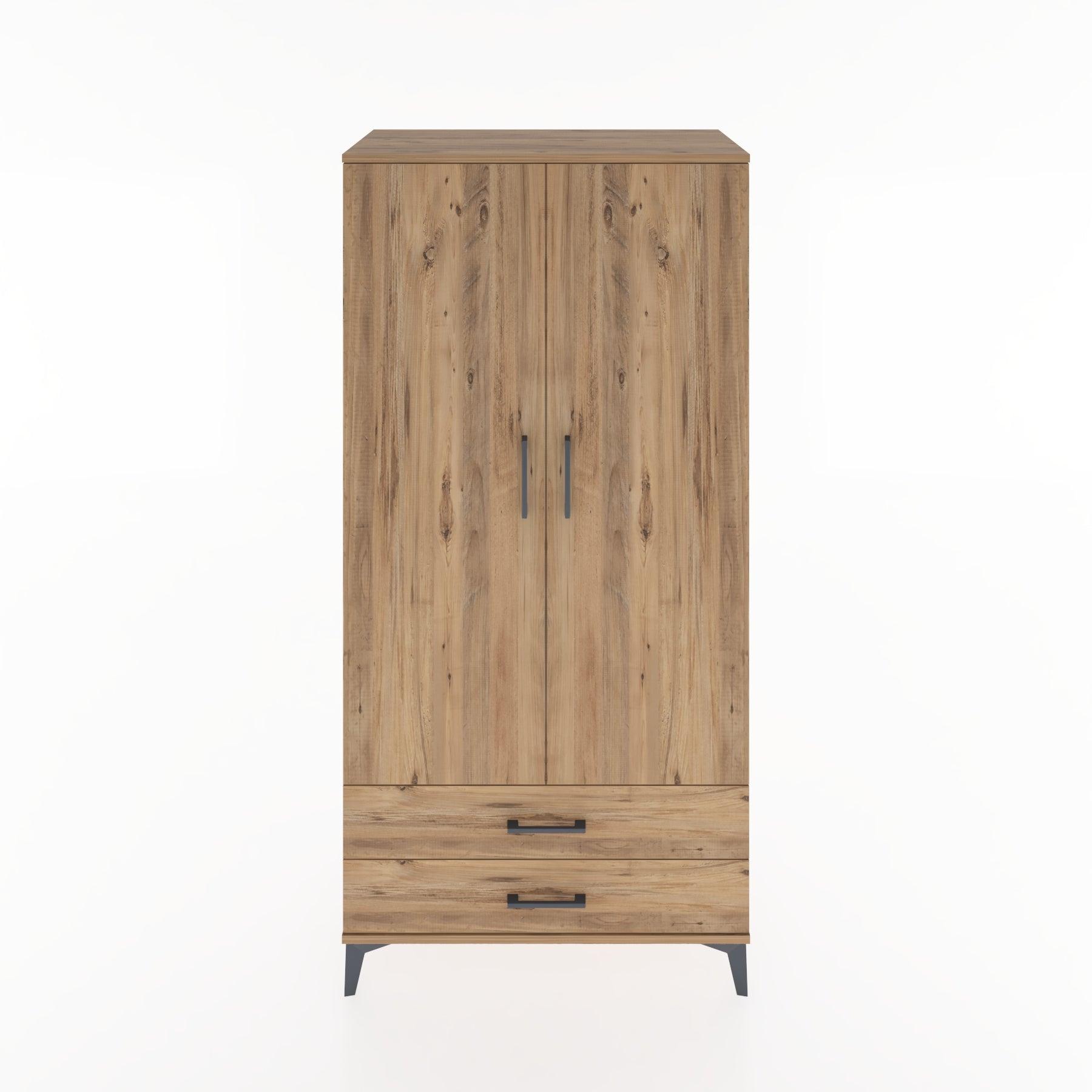 Woodntry Modular Cabinet Pine 88x44x170 cm with Doors and Drawers KC29-3