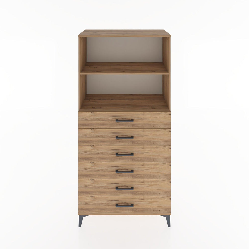 Woodntry Modular Cabinet Pine 88x44x170 cm with Drawers and Shelves CR34-3