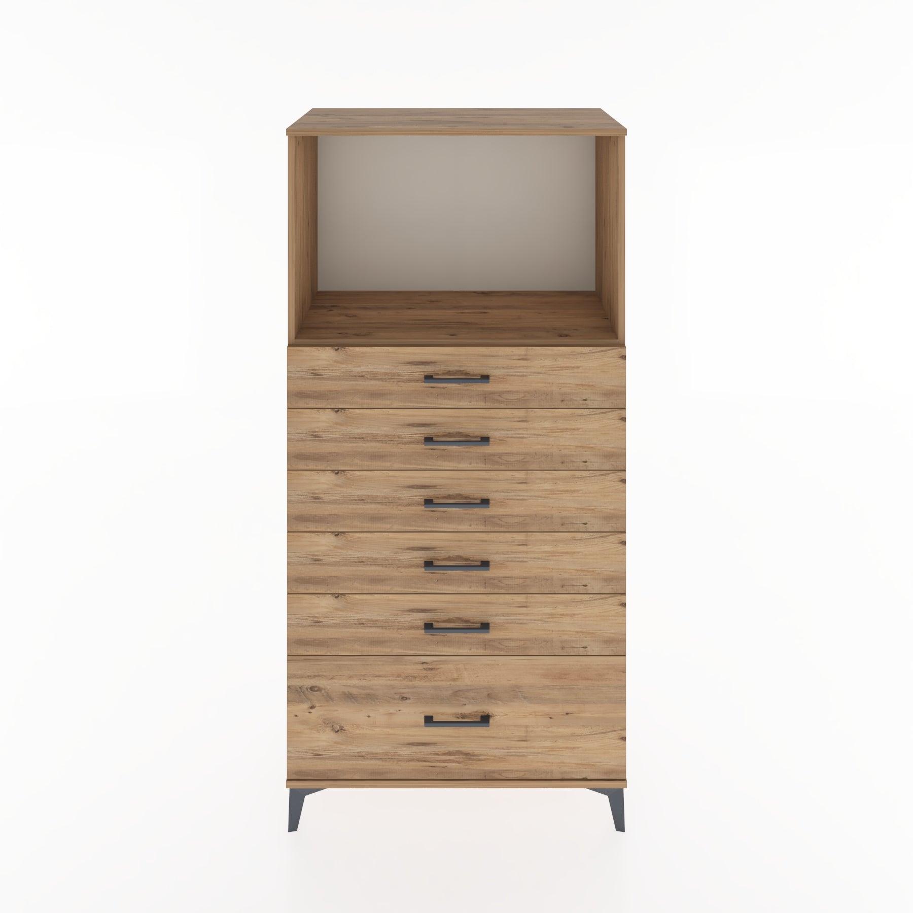 Woodntry Modular Cabinet Pine 88x44x170 cm with Drawers and Shelves CR39-3