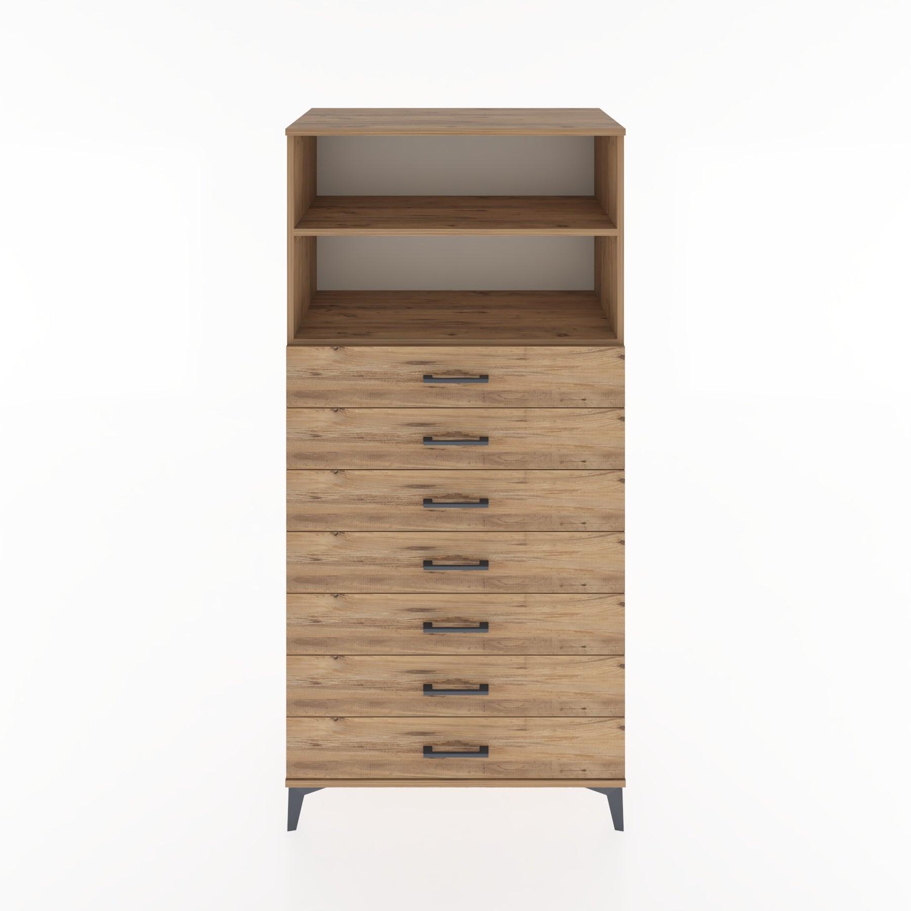 Woodntry Modular Cabinet Pine 88x44x170 cm with Drawers and Shelves CR33-3