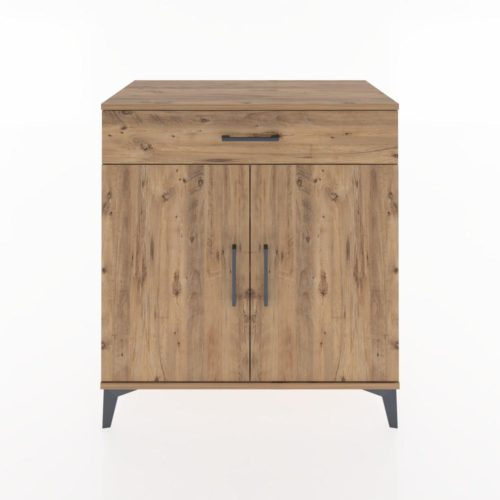 Woodntry Modüler Şifonyer Çam 88x44x84 cm Kapaklı ve Çekmeceli KC78-3