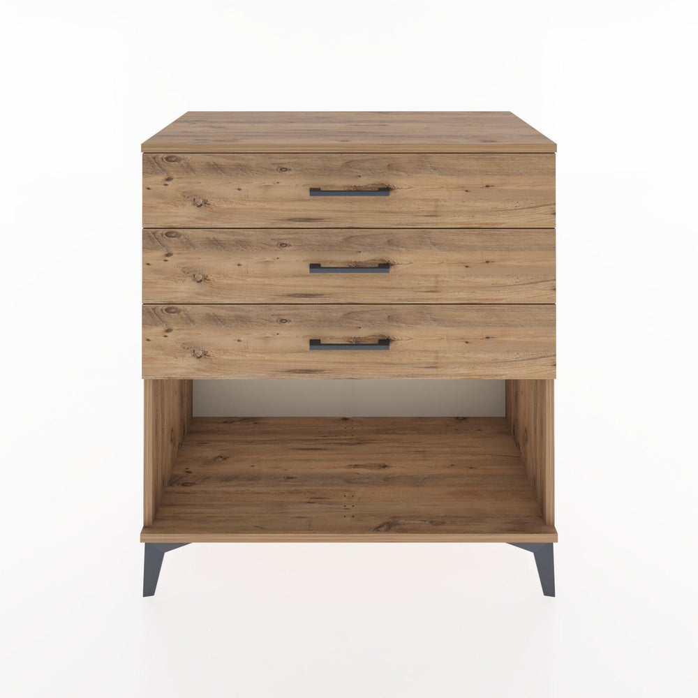 Woodntry Modüler Şifonyer Çam 88x44x84 cm Çekmeceli ve Raflı CR11-3