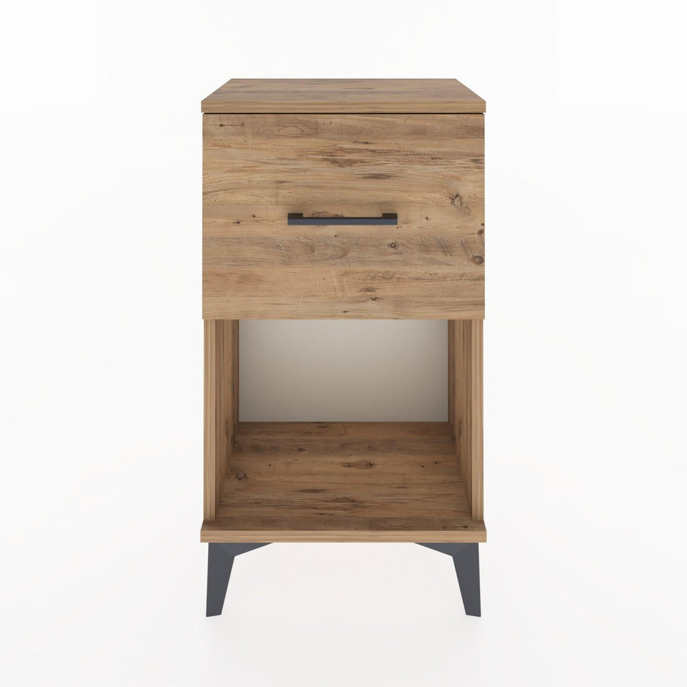 Woodntry Modüler Komodin Tek Çekmece ve Raflı V1 44x30x68 cm Çam - Woodntry