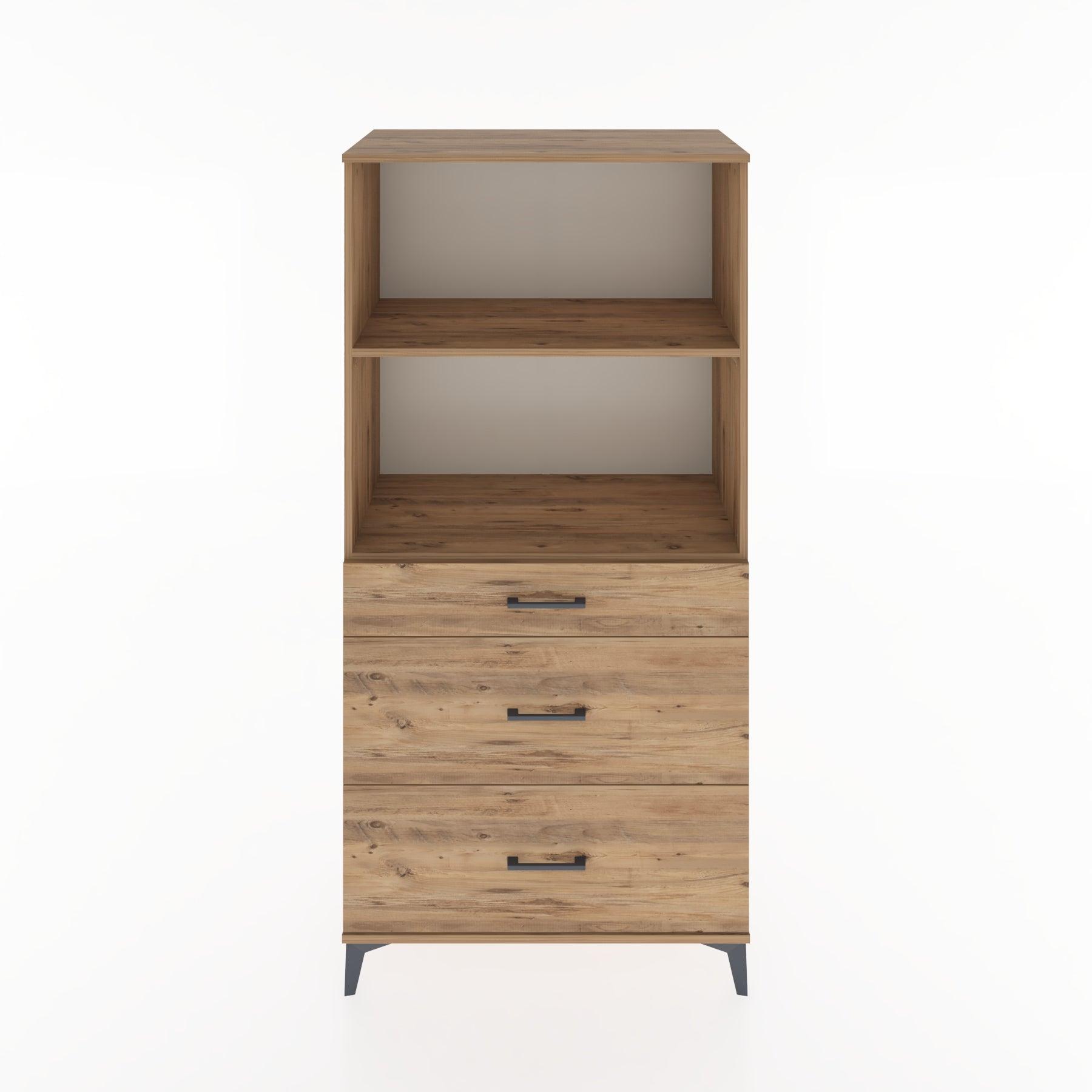 Woodntry Modular Cabinet Pine 88x44x170 cm with Drawers and Shelves CR48-3