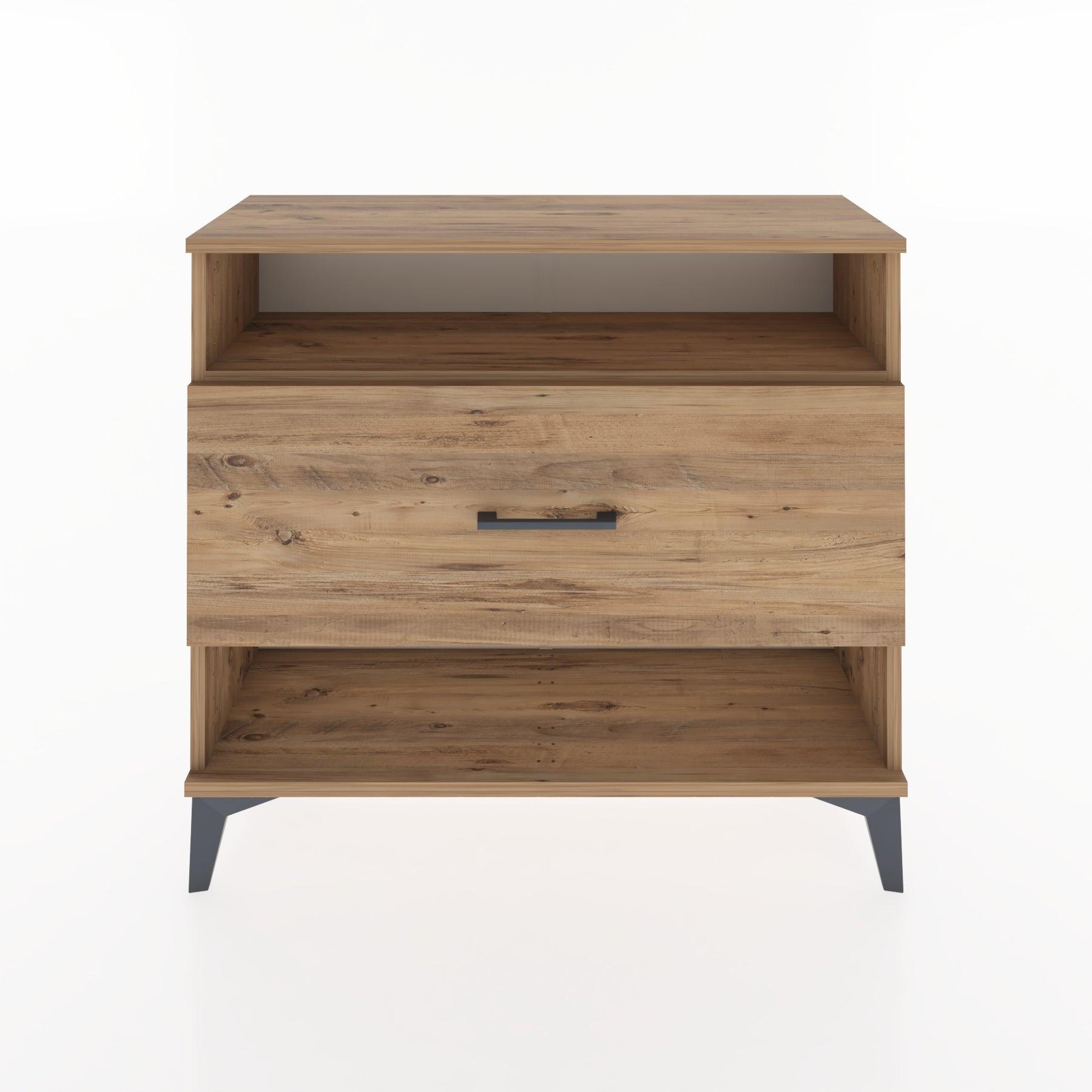 Woodntry Modüler Şifonyer Raf ve Çekmece V2 88x30x68 cm Çam - Woodntry