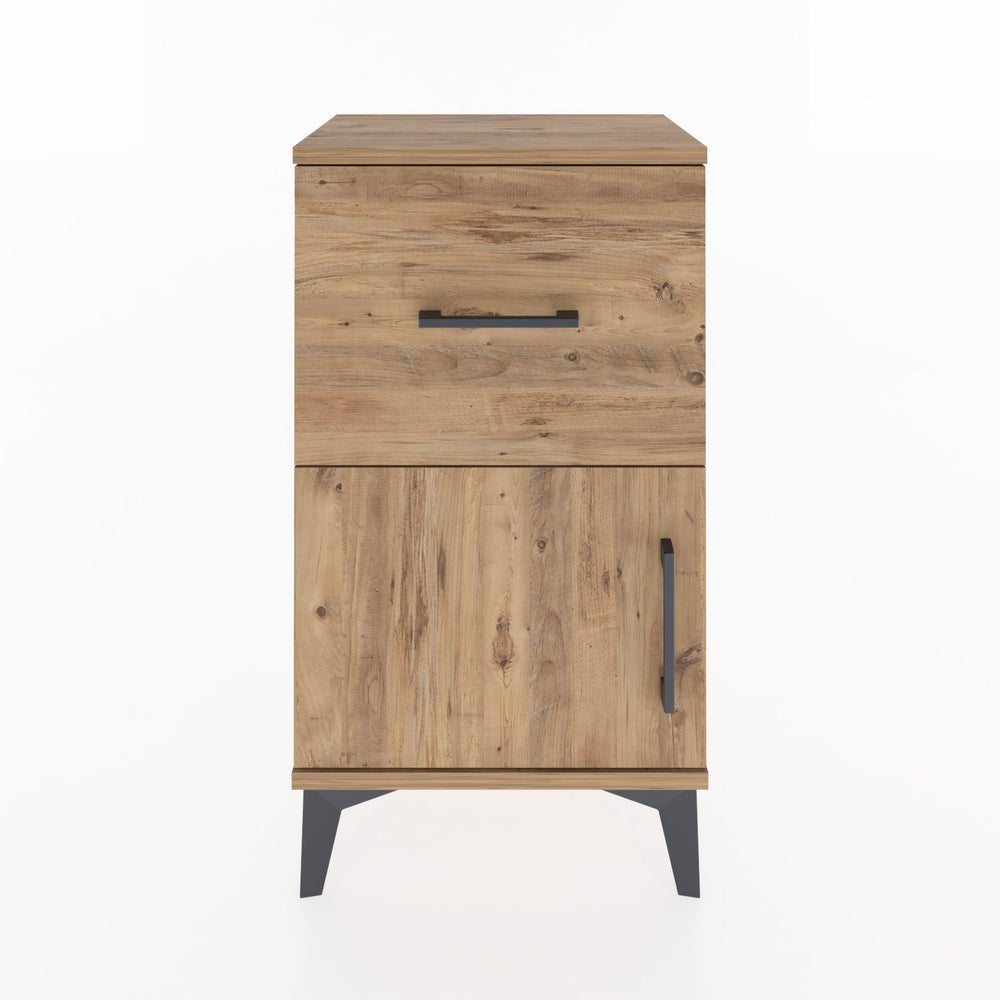 Woodntry Modüler Komodin Çekmece ve Kapaklı V1 44x30x68 cm Çam - Woodntry