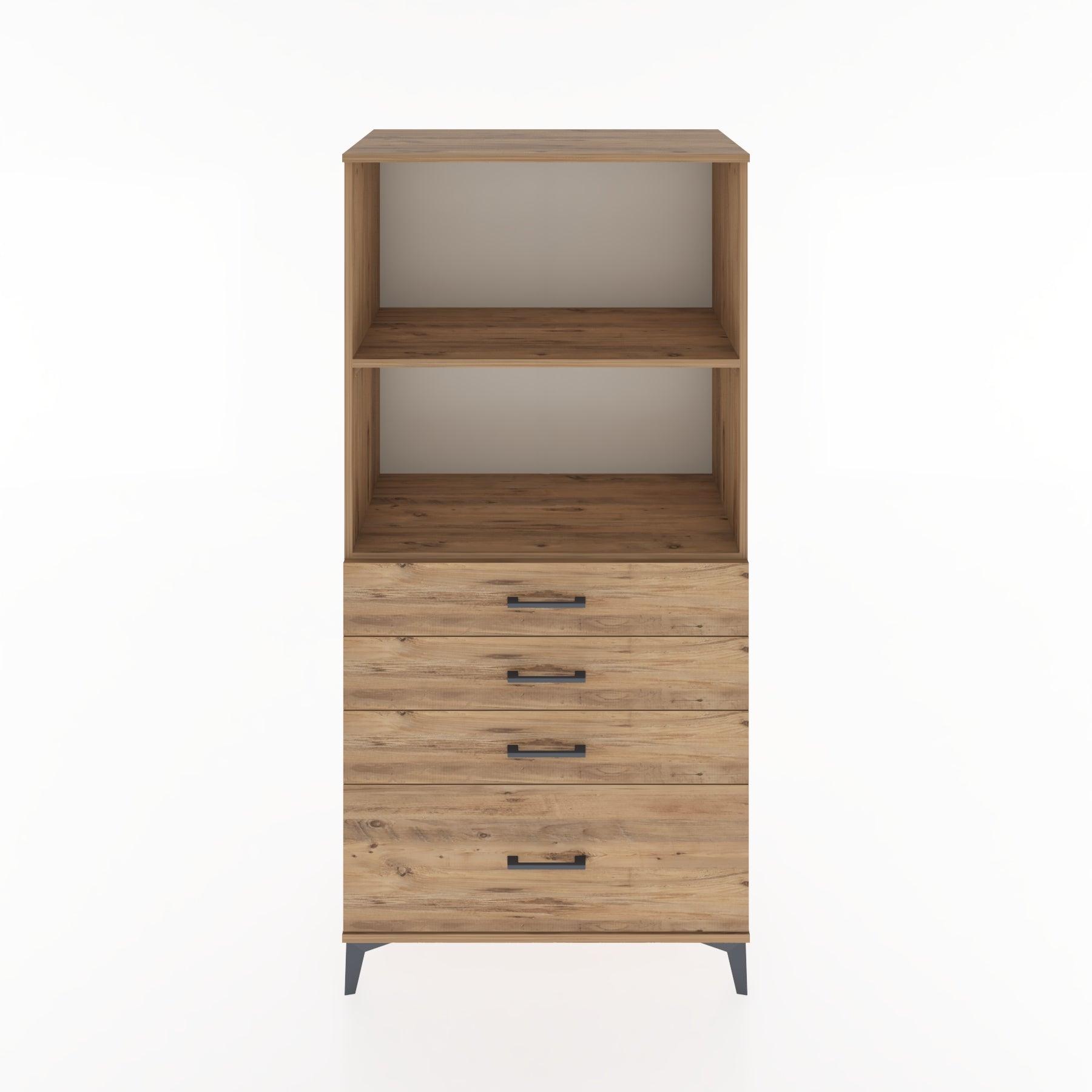 Woodntry Modular Cabinet Pine 88x44x170 cm with Drawers and Shelves CR41-3