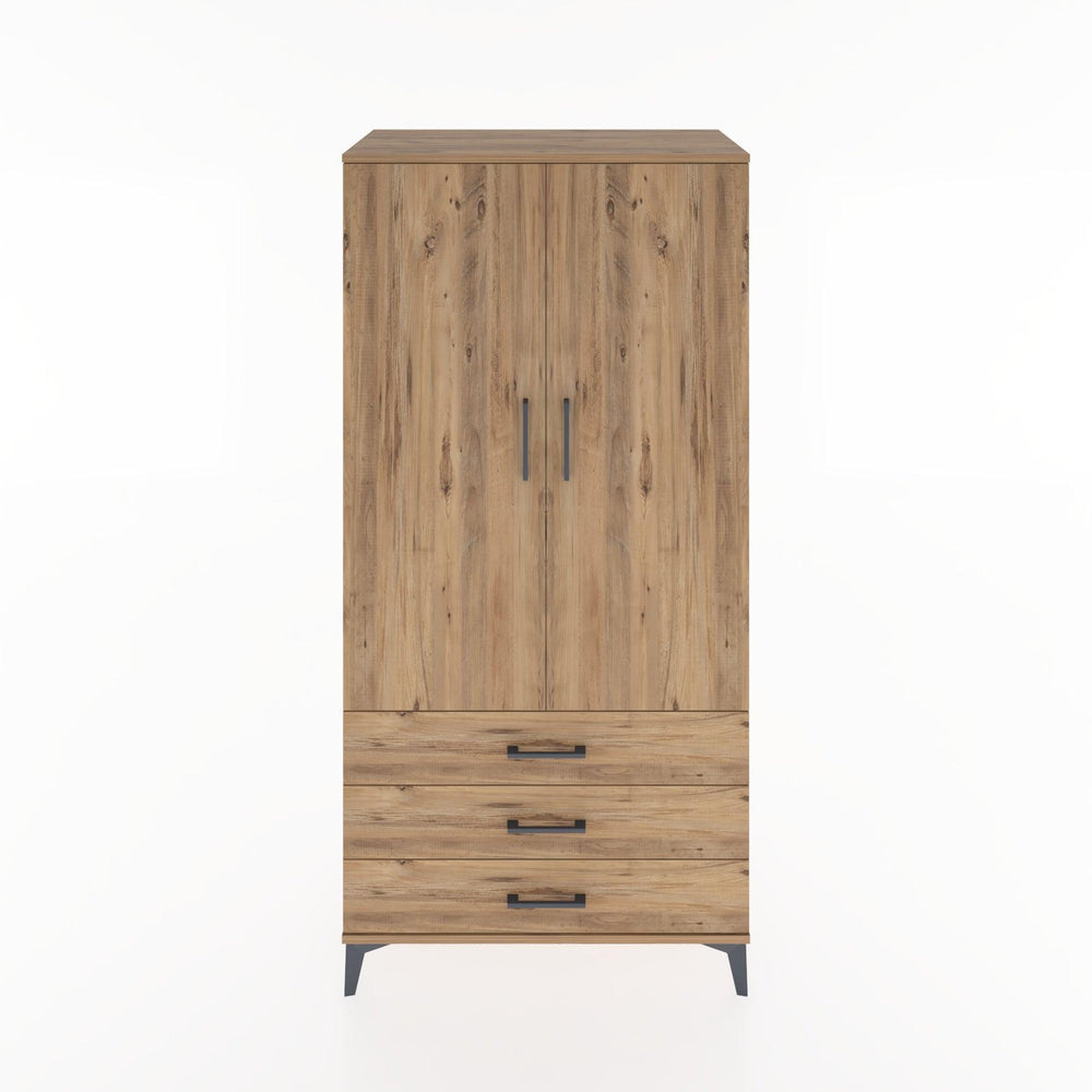 Woodntry Modular Cabinet Pine 88x44x170 cm with Doors and Drawers KC28-3