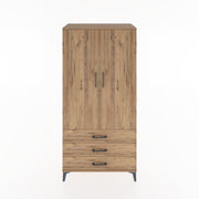 Woodntry Modular Cabinet Pine 88x44x170 cm with Doors and Drawers KC28-3