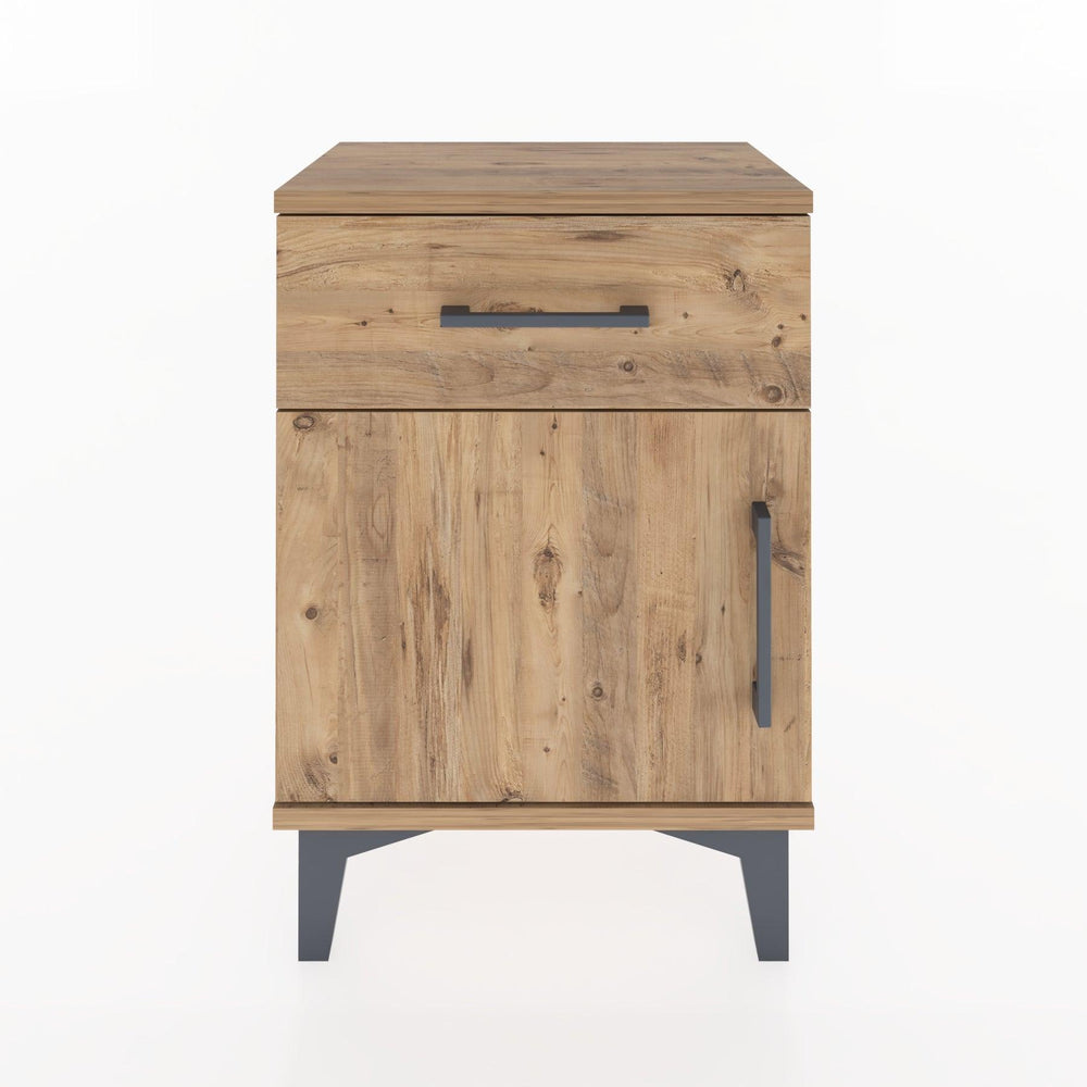 Woodntry Modüler Komodin Çekmece ve Kapaklı 44x30x52 cm Çam - Woodntry