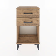Woodntry Modüler Komodin 2 Çekmece ve Raflı V1 44x30x68 cm Çam - Woodntry