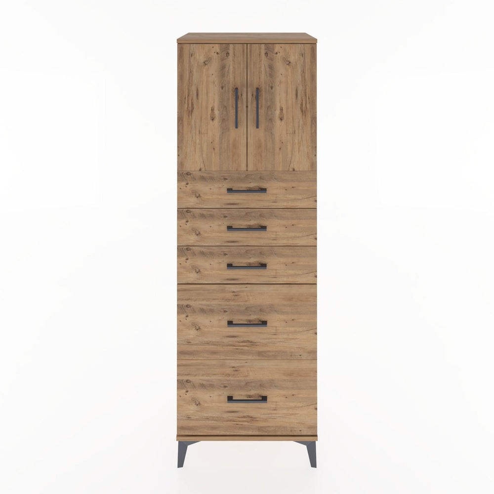 Woodntry Modular Cabinet Pine 60x44x170 cm with Doors and Drawers KC18-3