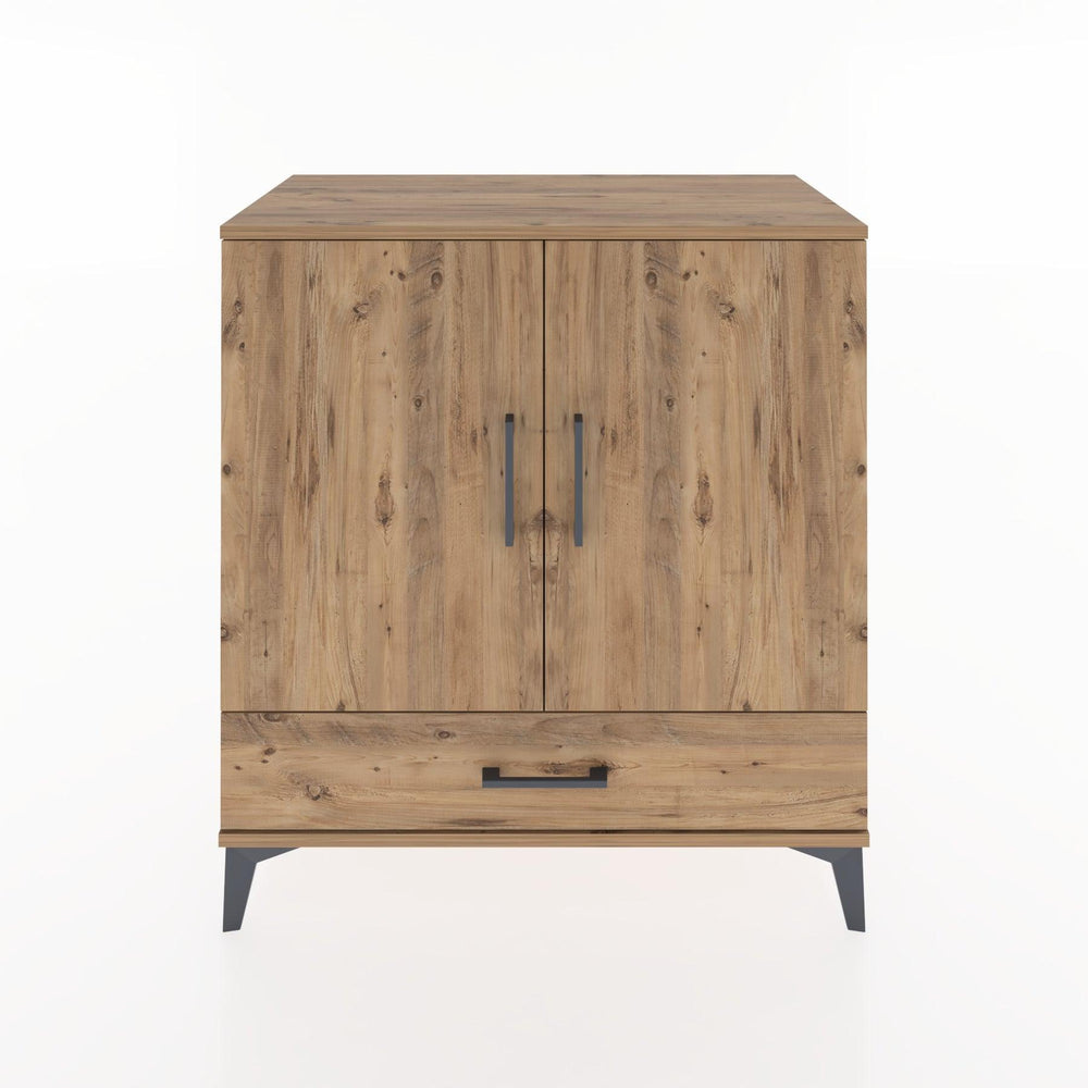 Woodntry Modüler Şifonyer Çam 88x44x84 cm Kapaklı ve Çekmeceli KC73-3