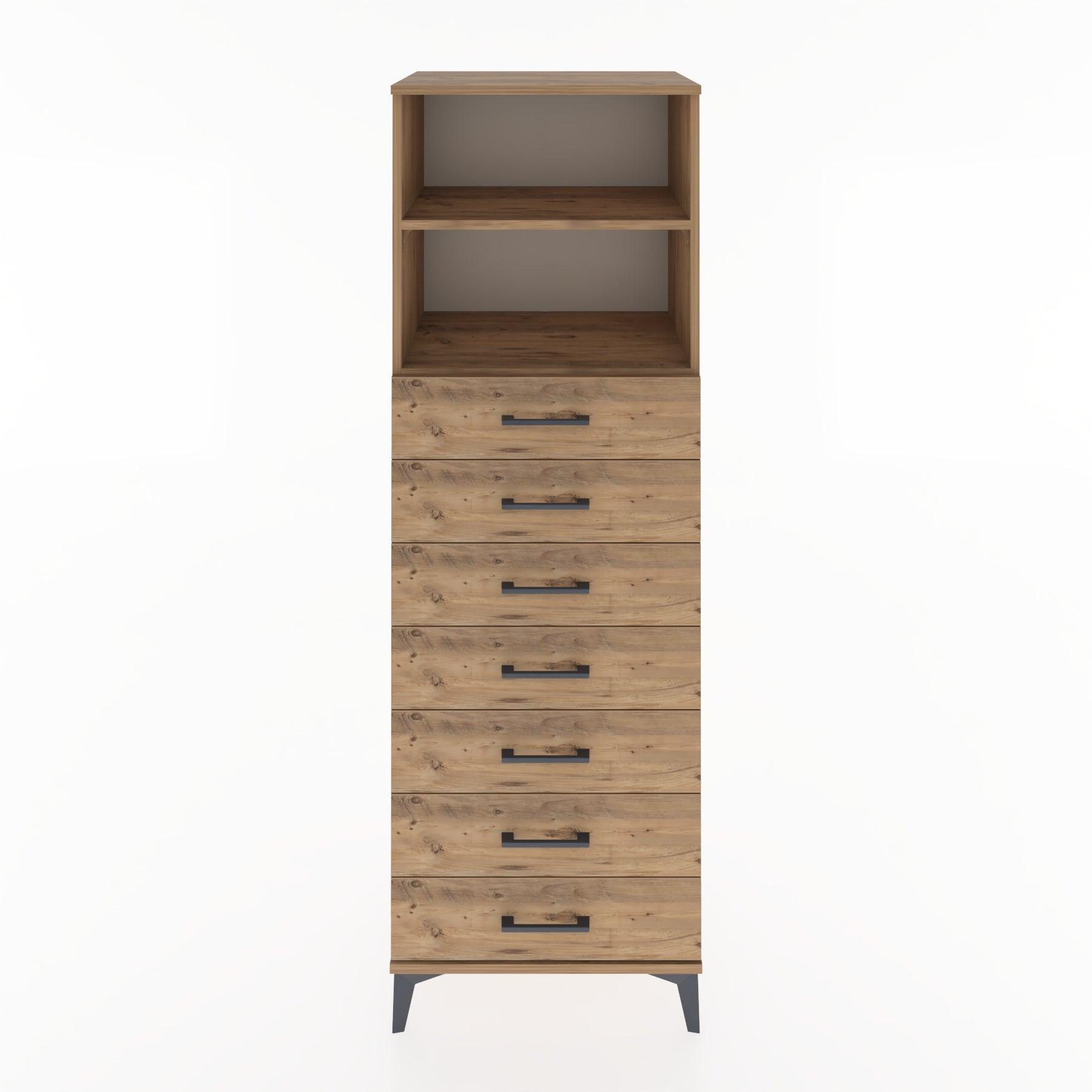 Woodntry Modular Cabinet Pine 60x44x170 cm with Drawers and Shelves CR33-3