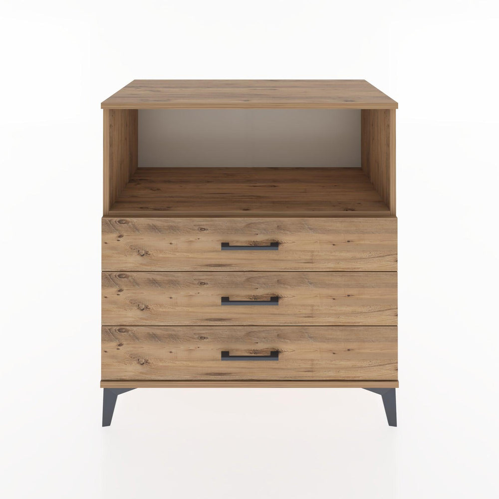 Woodntry Modüler Şifonyer Çam 88x44x84 cm Çekmeceli ve Raflı CR18-3