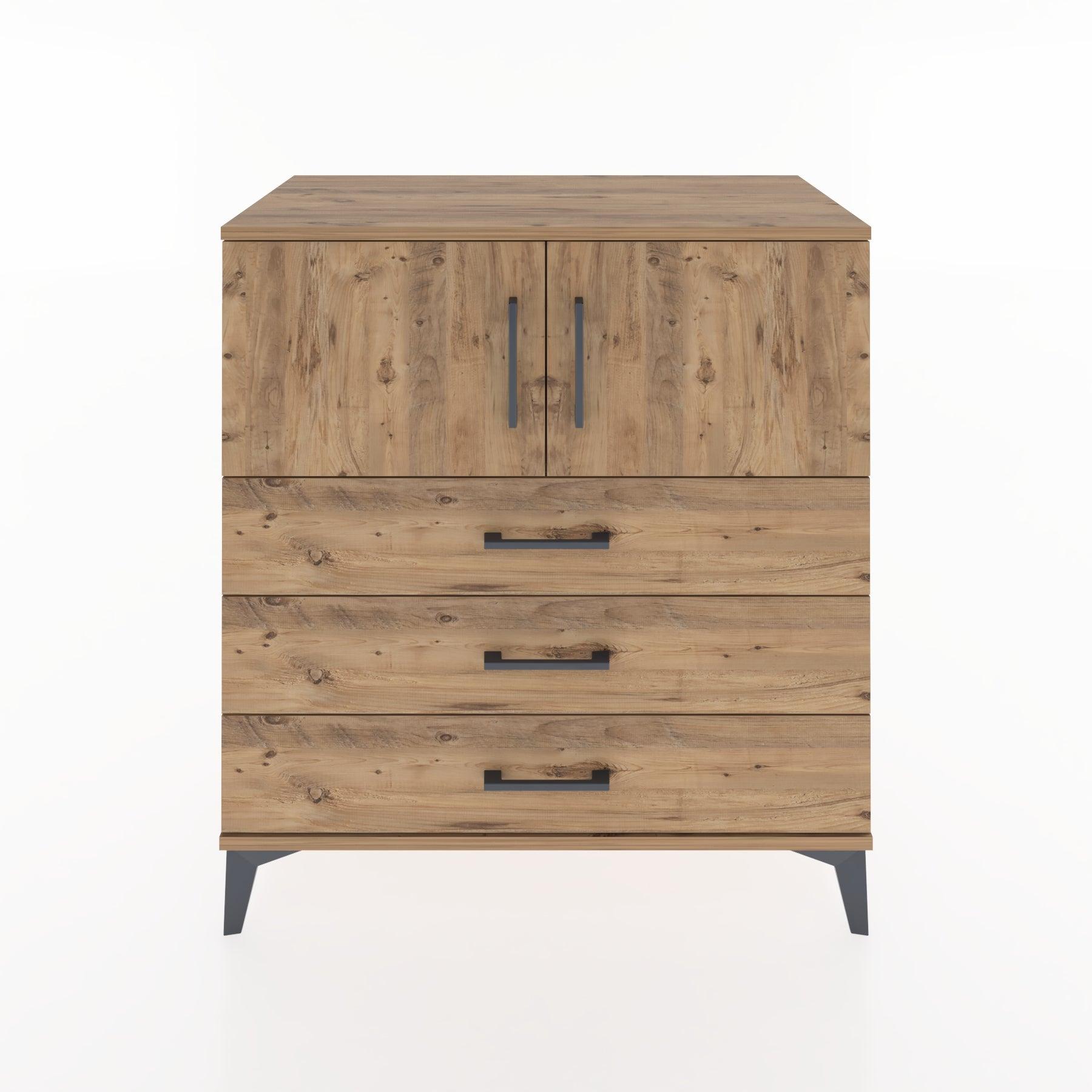 Woodntry Modular Dresser Pine 88x44x84 cm with Cover and Drawer KC98-3