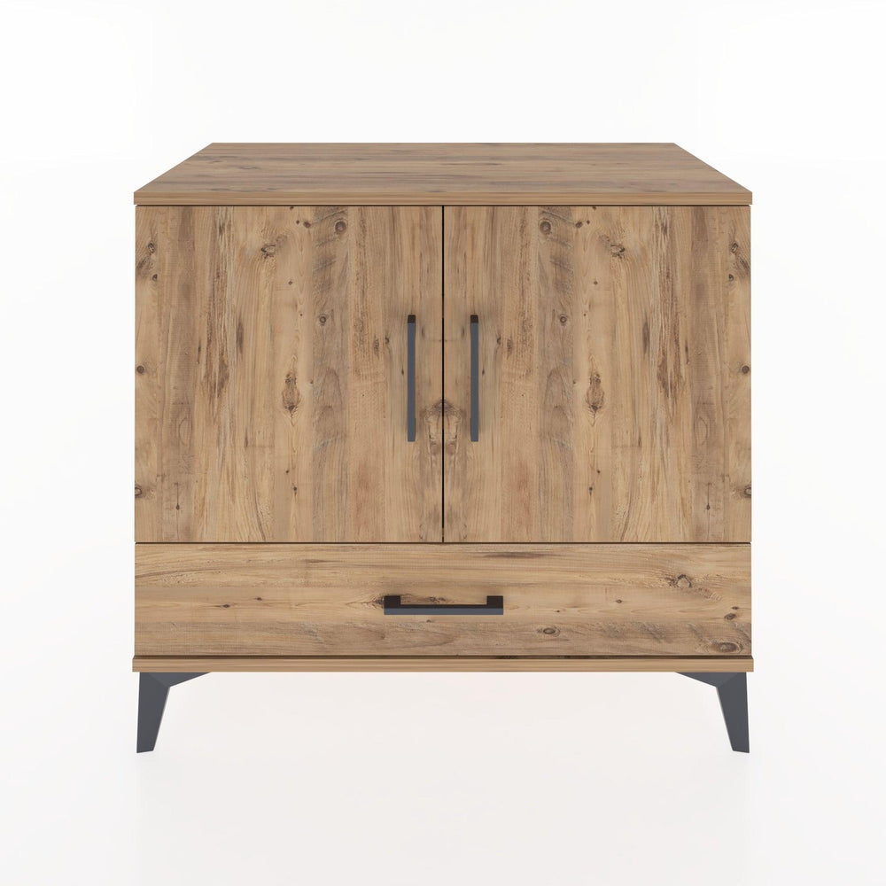 Woodntry Modüler Şifonyer Çam 88x44x68 cm Kapaklı ve Çekmeceli KC1-3