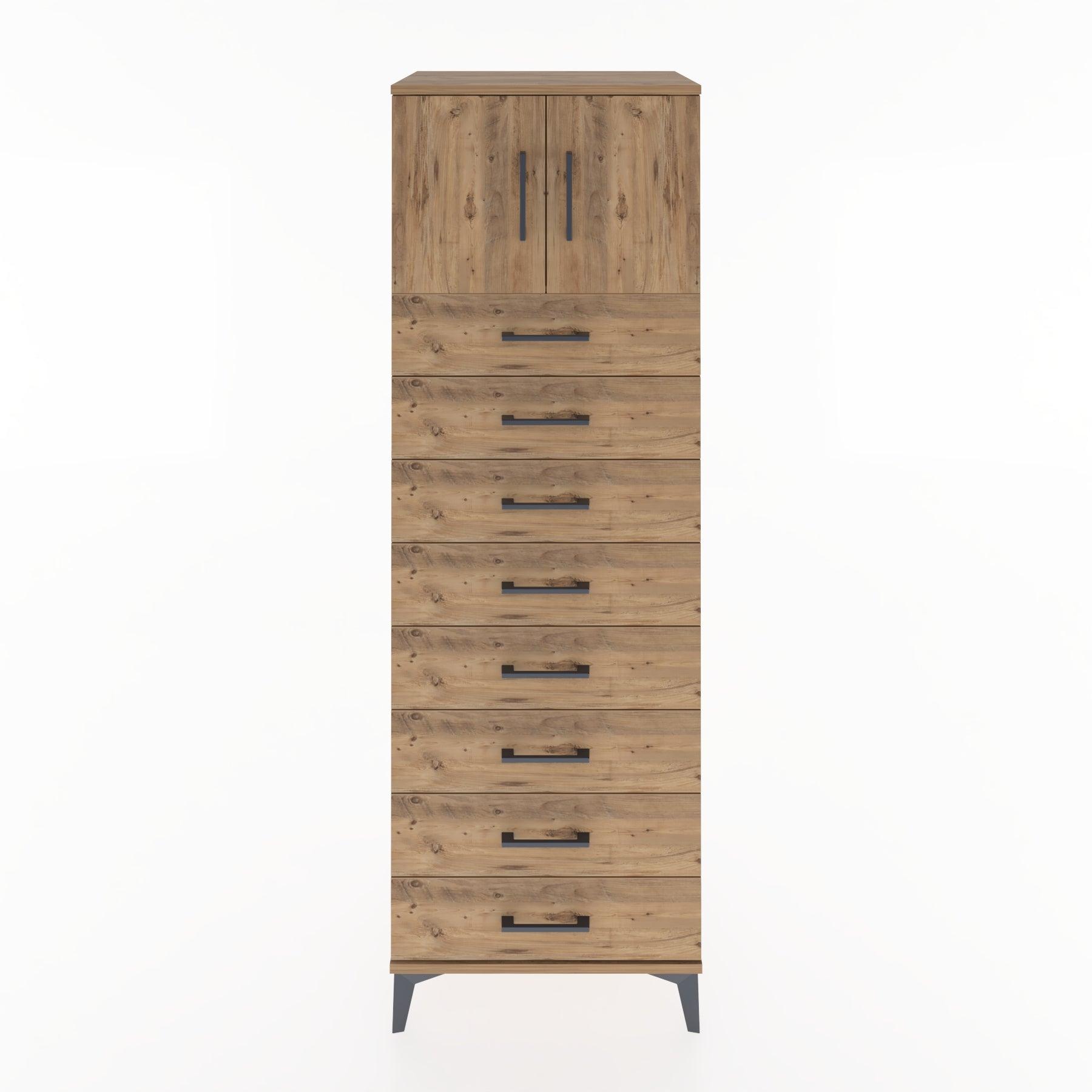 Woodntry Modular Cabinet Pine 60x44x170 cm with Doors and Drawers KC1-3