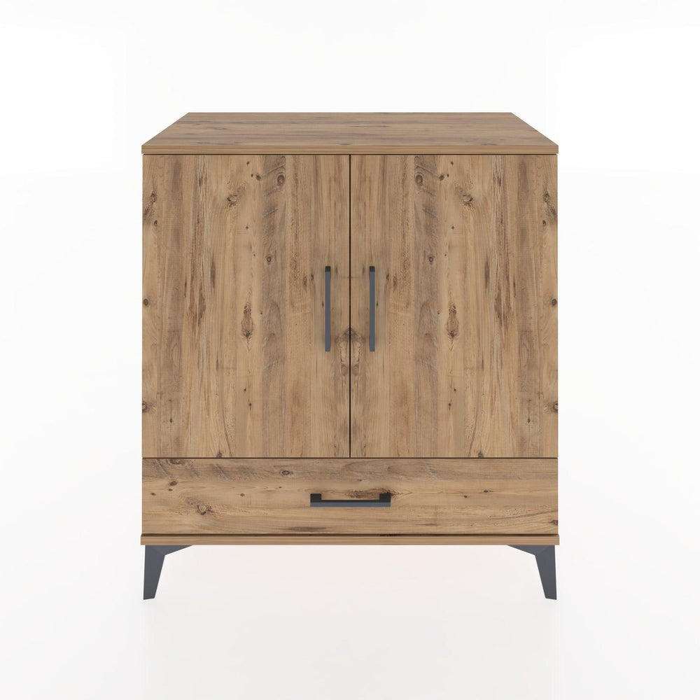 Woodntry Modüler Şifonyer Çam 88x44x84 cm Kapaklı ve Çekmeceli KC72-3