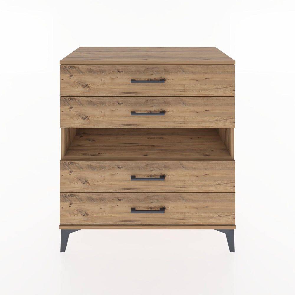 Woodntry Modular Dresser Pine 88x44x84 cm with Drawers and Shelves CR21-3